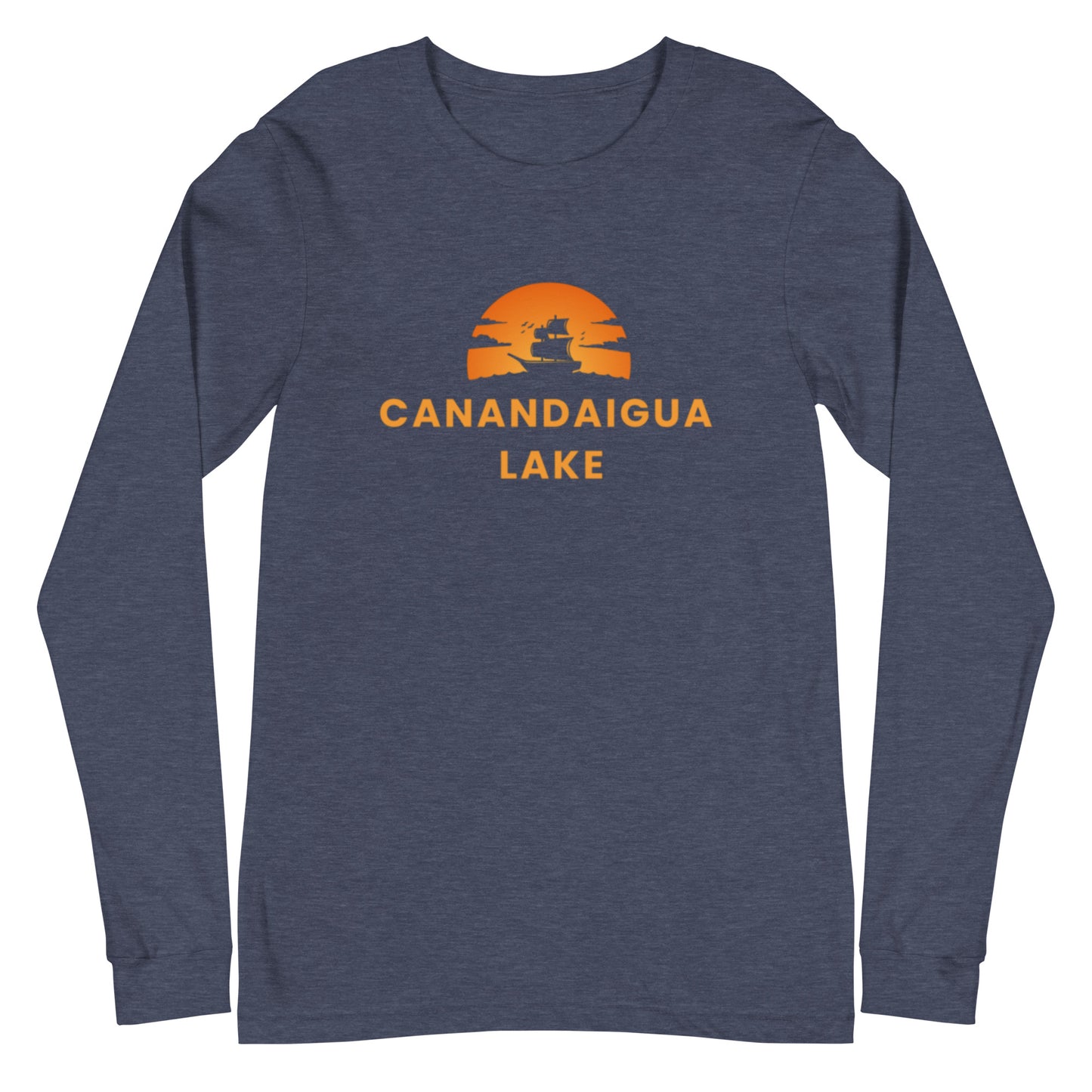 Unisex Long Sleeve Tee - Canandaigua Lake Blue Sailboat