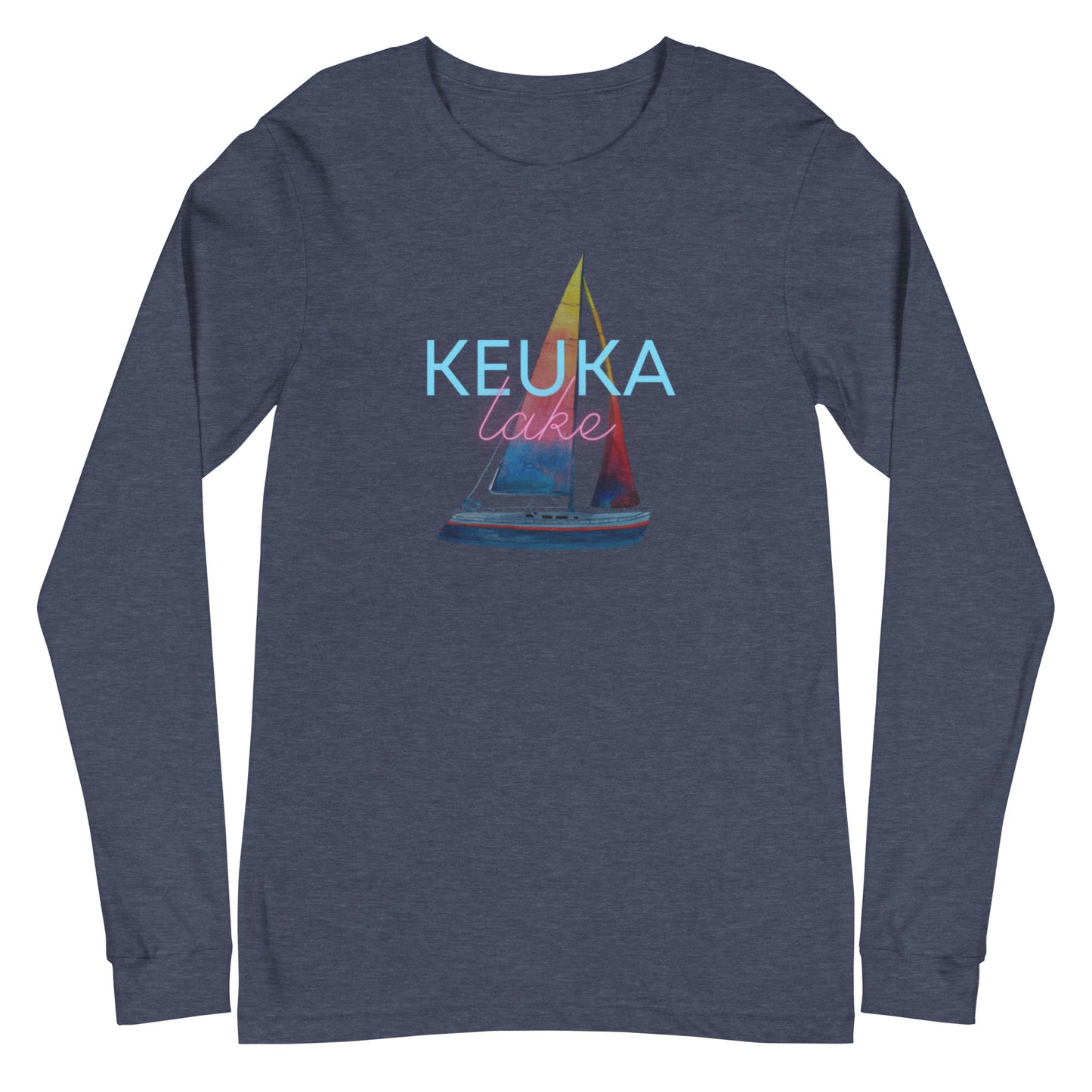 Unisex Long Sleeve Tee - Keuka Lake Sailboat 2