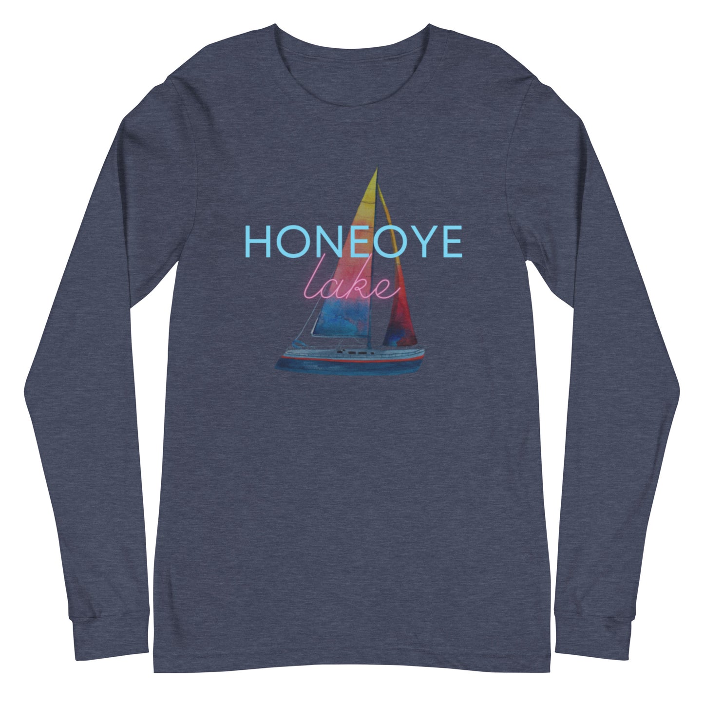 Unisex Long Sleeve Tee - Honeoye Lake Sailboat 2