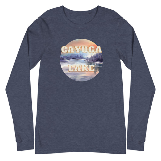 Unisex Long Sleeve Tee - Cayuga Lake watercolors