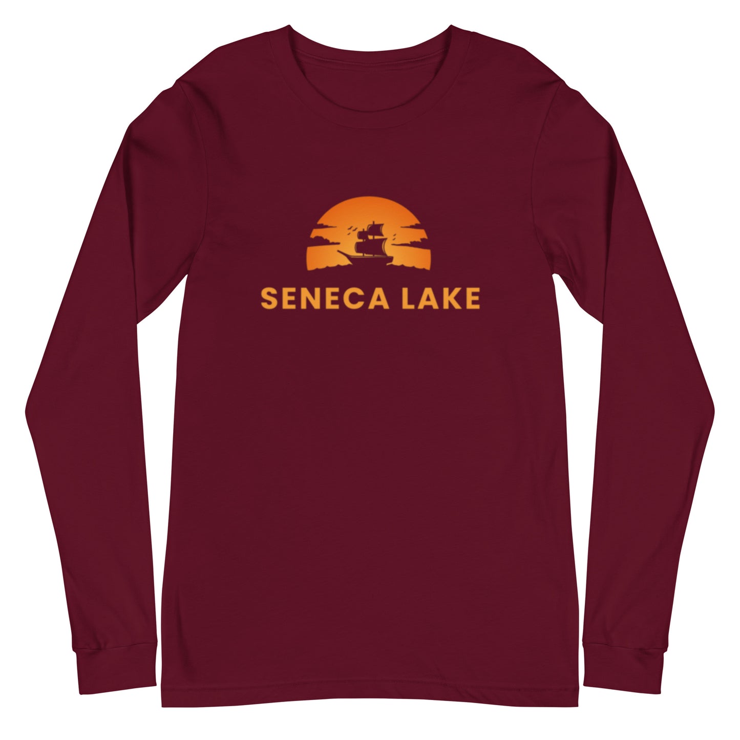 Unisex Long Sleeve Tee - Seneca Lake Blue Sailboat