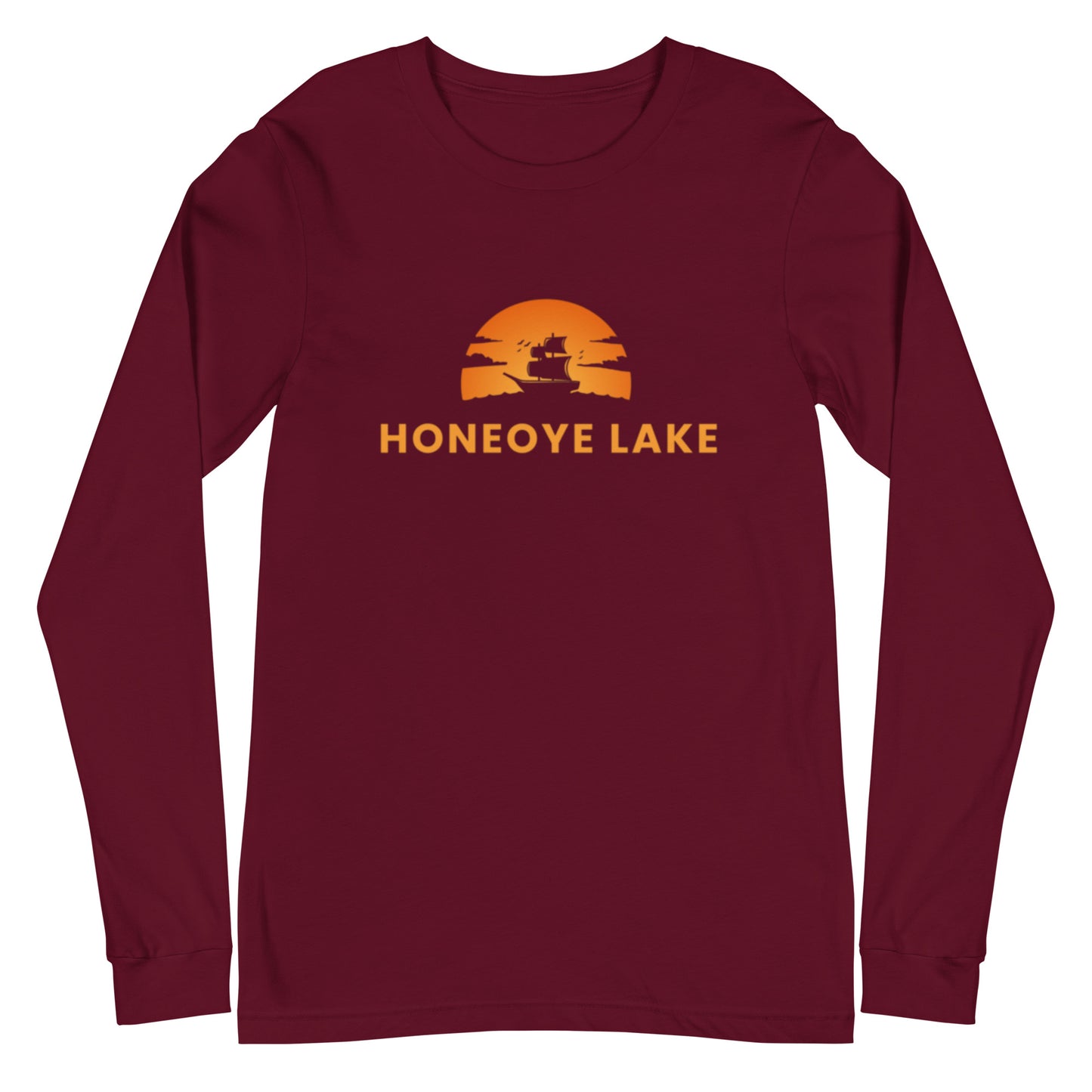 Unisex Long Sleeve Tee - Honeoye Lake Blue Sailboat