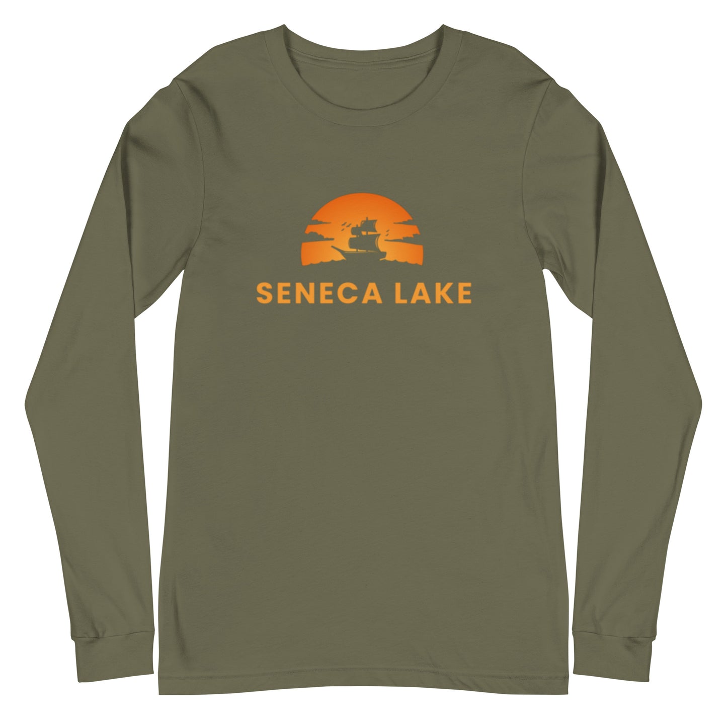 Unisex Long Sleeve Tee - Seneca Lake Blue Sailboat