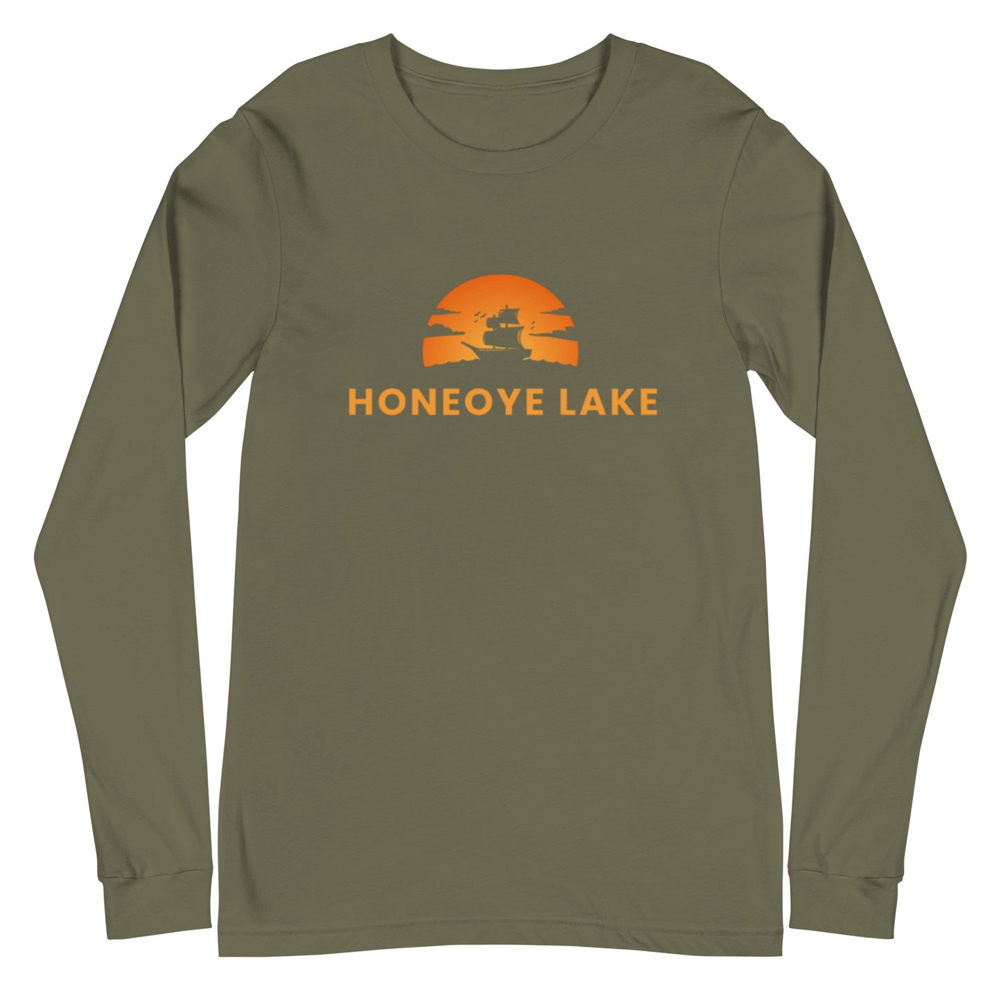 Unisex Long Sleeve Tee - Honeoye Lake Blue Sailboat