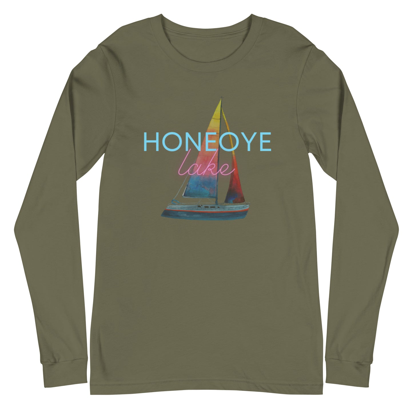 Unisex Long Sleeve Tee - Honeoye Lake Sailboat 2