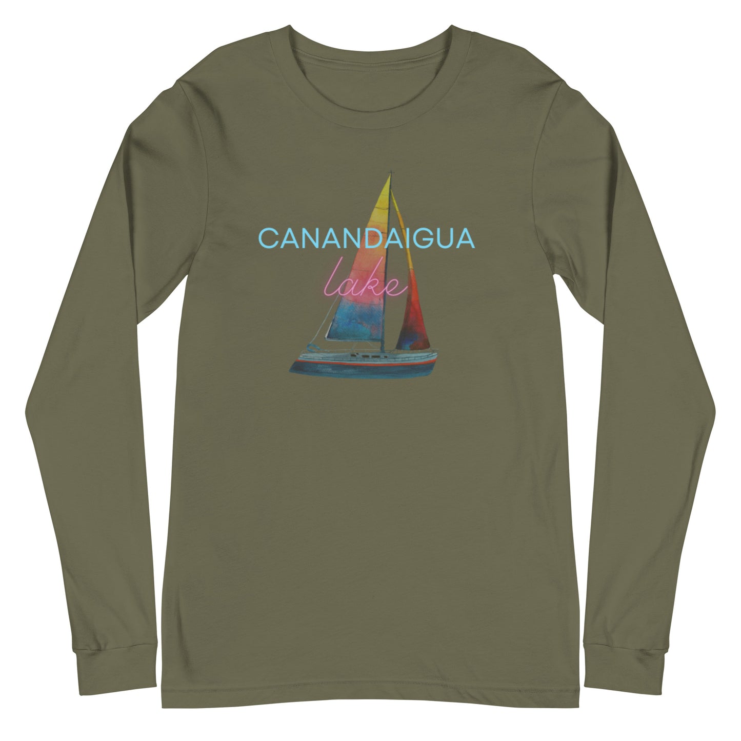 Unisex Long Sleeve Tee - Canandaigua Lake Sailboat 2