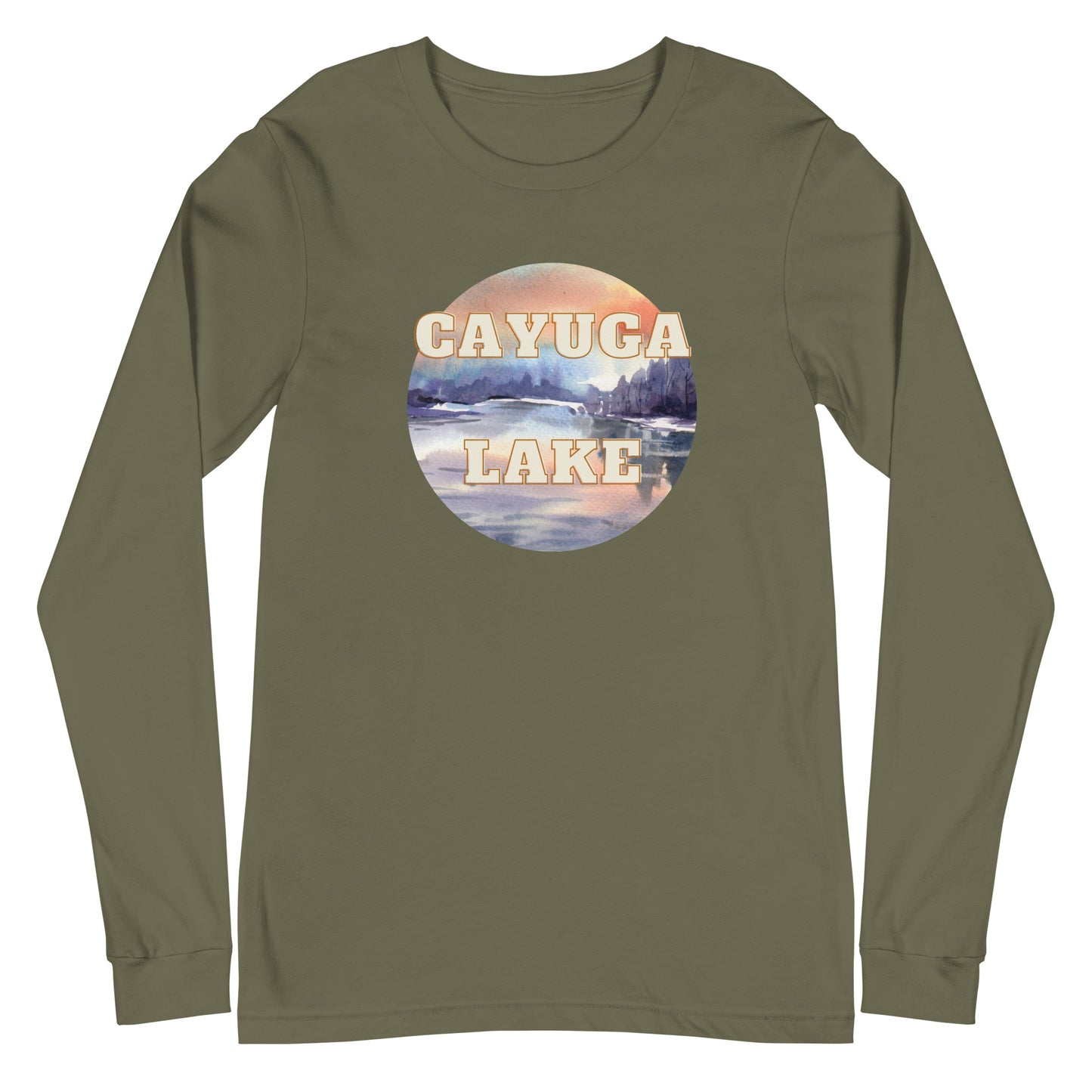 Unisex Long Sleeve Tee - Cayuga Lake watercolors