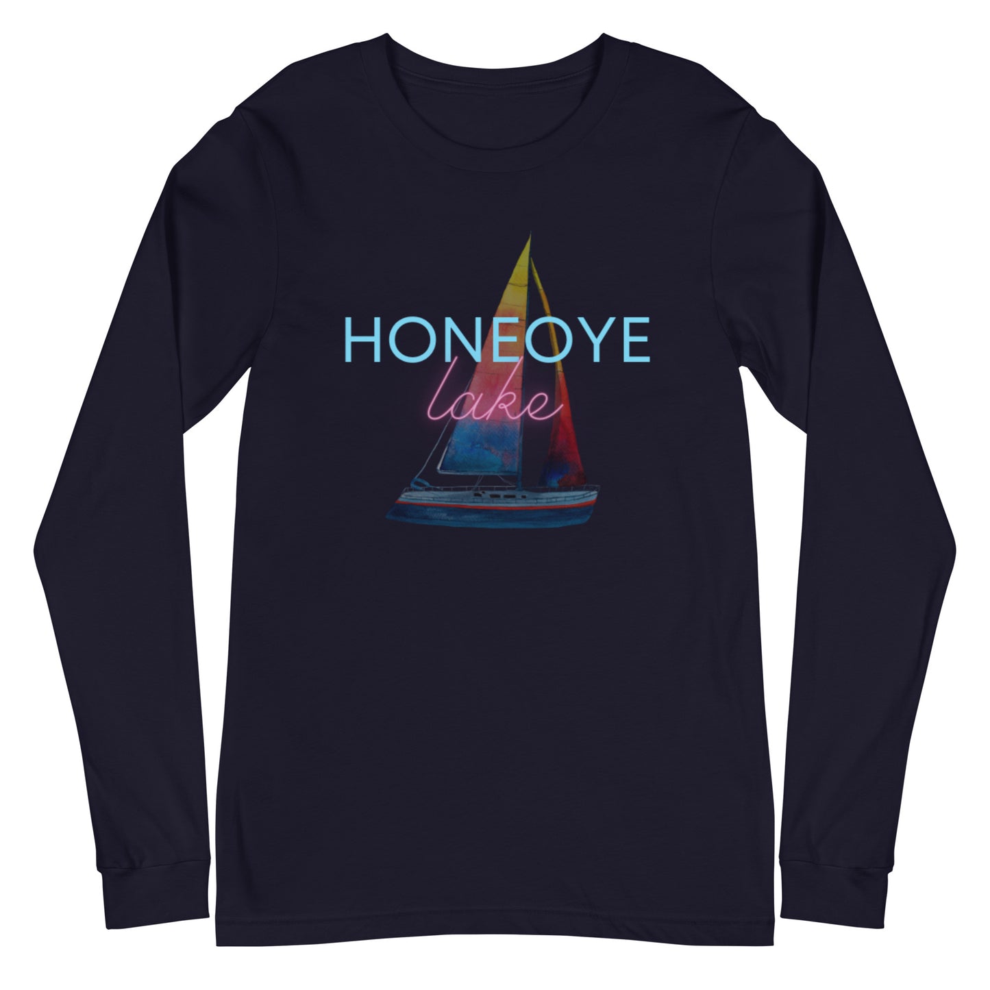 Unisex Long Sleeve Tee - Honeoye Lake Sailboat 2