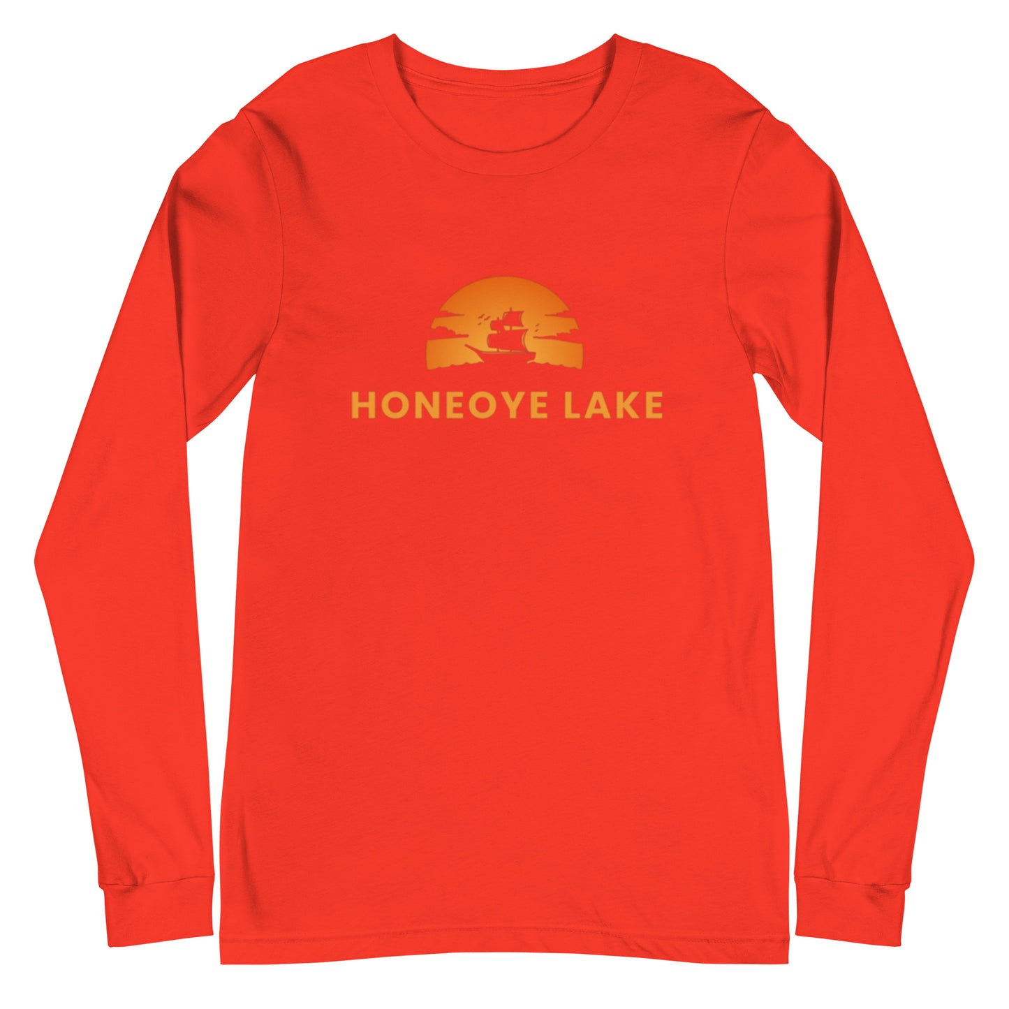 Unisex Long Sleeve Tee - Honeoye Lake Blue Sailboat