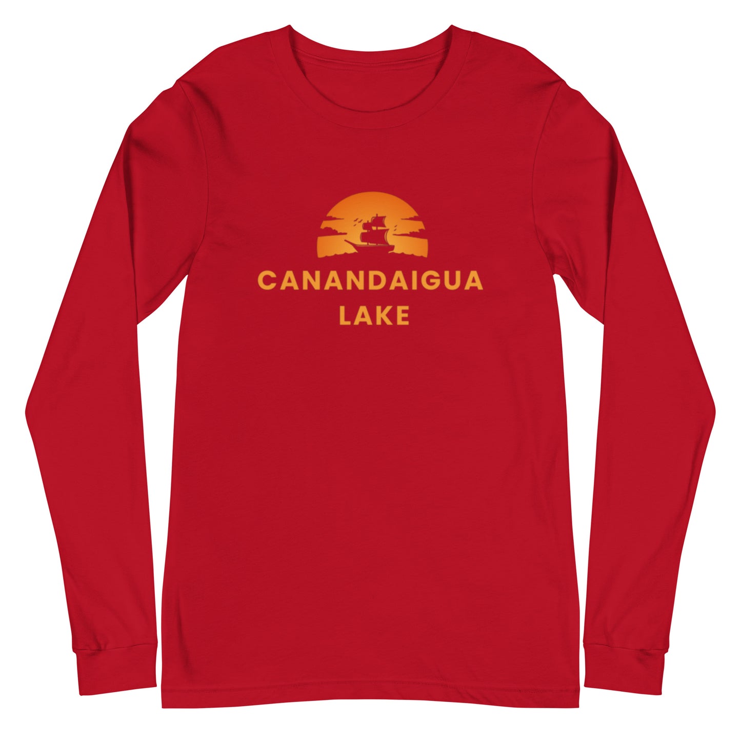 Unisex Long Sleeve Tee - Canandaigua Lake Blue Sailboat