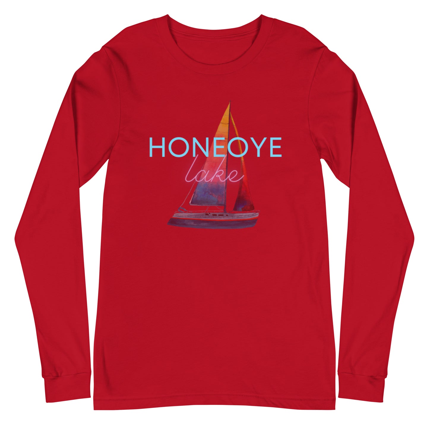 Unisex Long Sleeve Tee - Honeoye Lake Sailboat 2