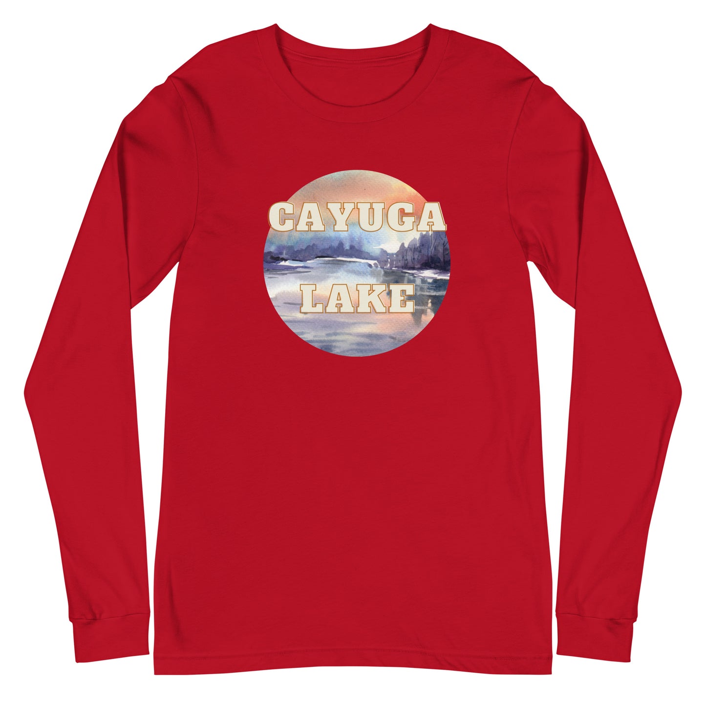 Unisex Long Sleeve Tee - Cayuga Lake watercolors