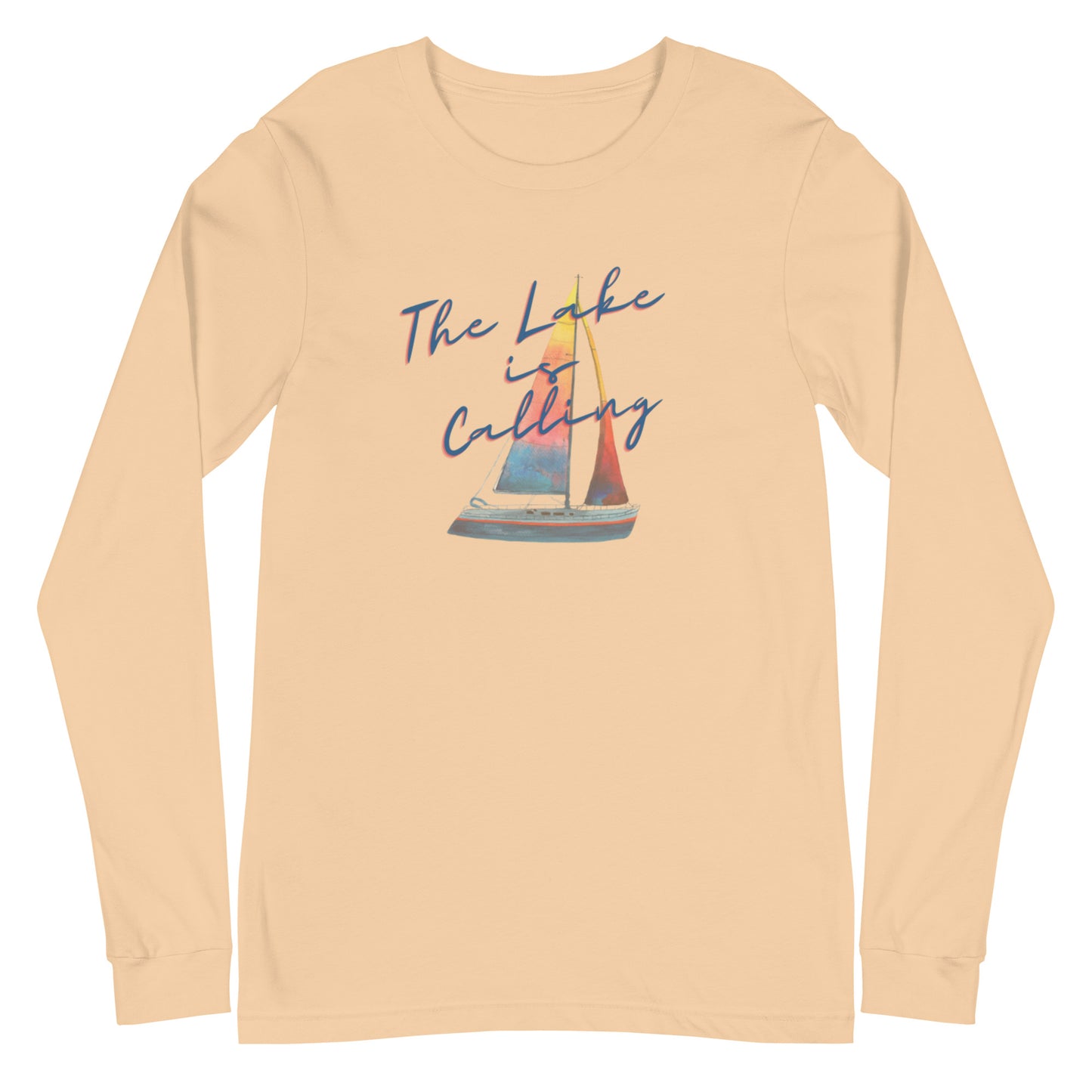 Unisex Long Sleeve Tee - The Lake is Calling Sailboat 2