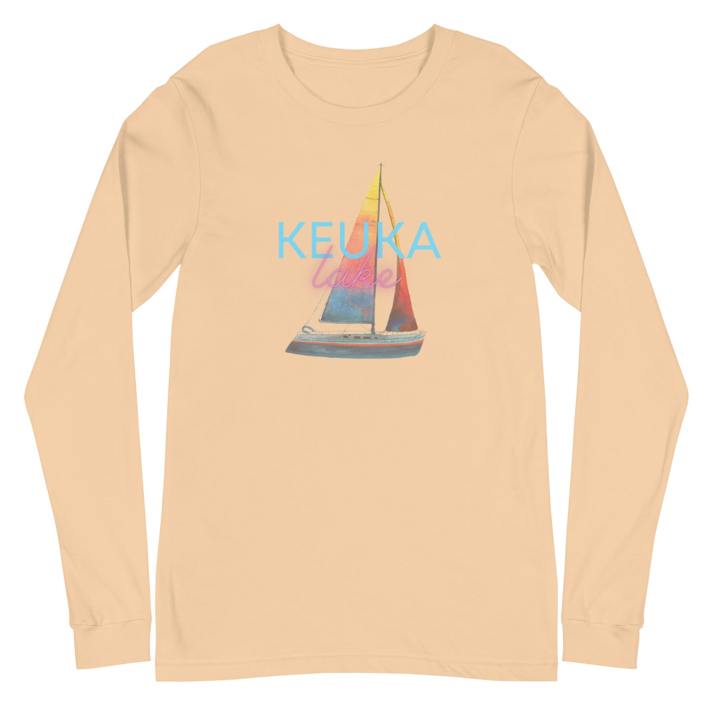 Unisex Long Sleeve Tee - Keuka Lake Sailboat 2