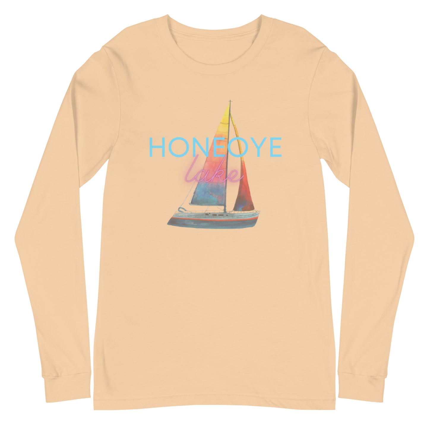 Unisex Long Sleeve Tee - Honeoye Lake Sailboat 2