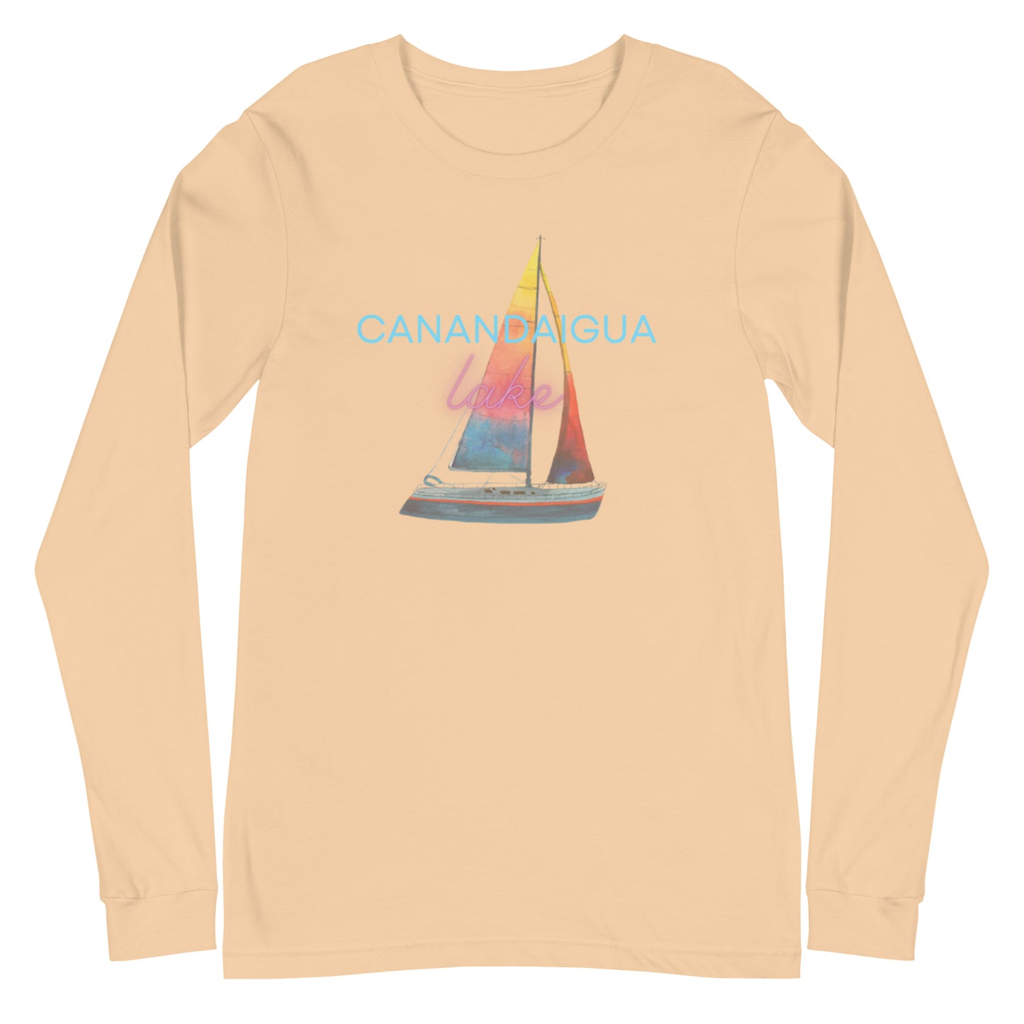 Unisex Long Sleeve Tee - Canandaigua Lake Sailboat 2