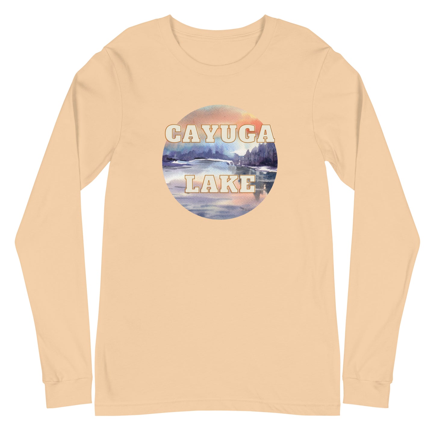 Unisex Long Sleeve Tee - Cayuga Lake watercolors