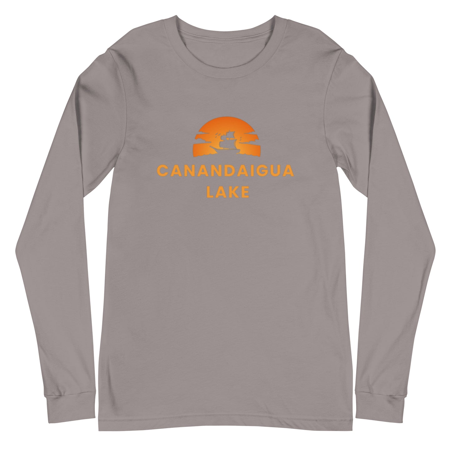 Unisex Long Sleeve Tee - Canandaigua Lake Blue Sailboat