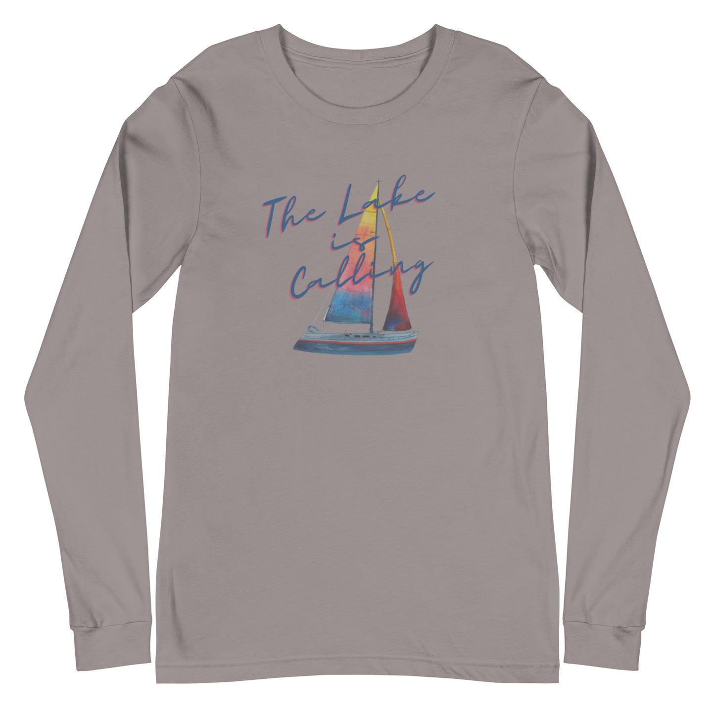 Unisex Long Sleeve Tee - The Lake is Calling Sailboat 2