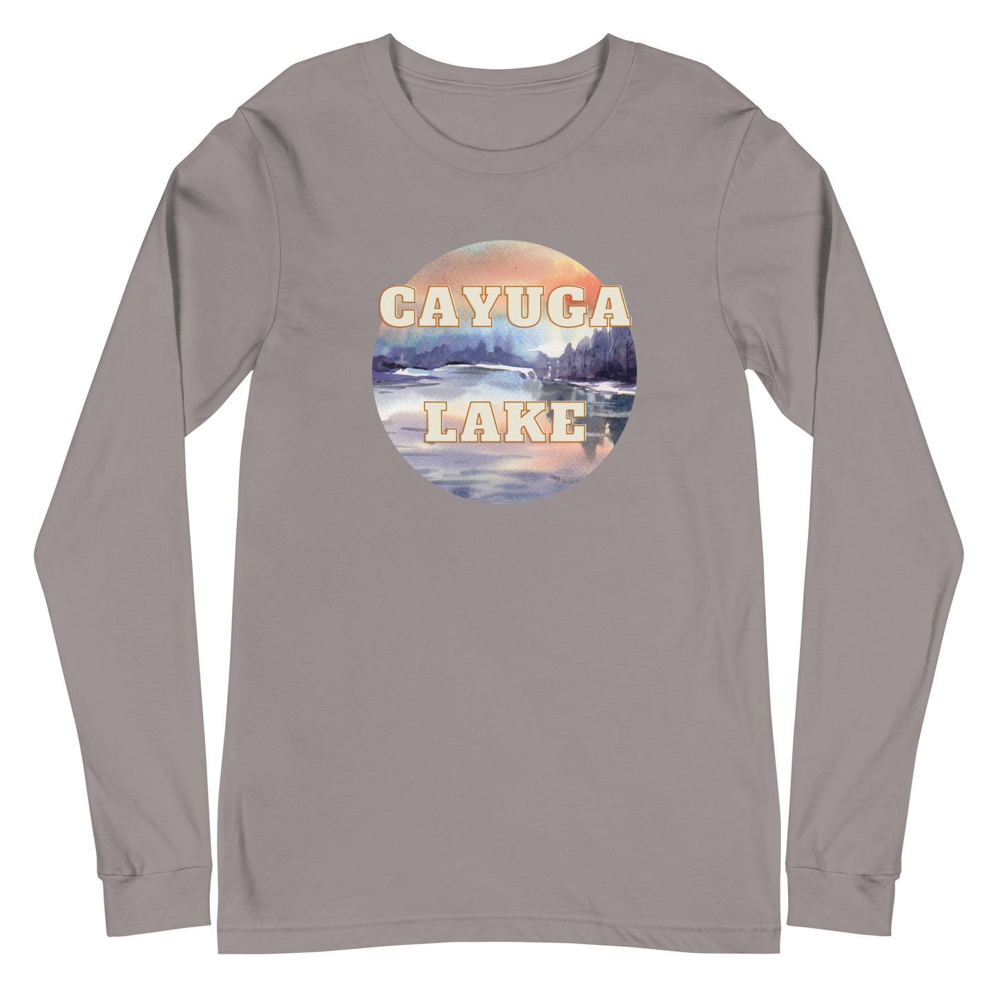 Unisex Long Sleeve Tee - Cayuga Lake watercolors