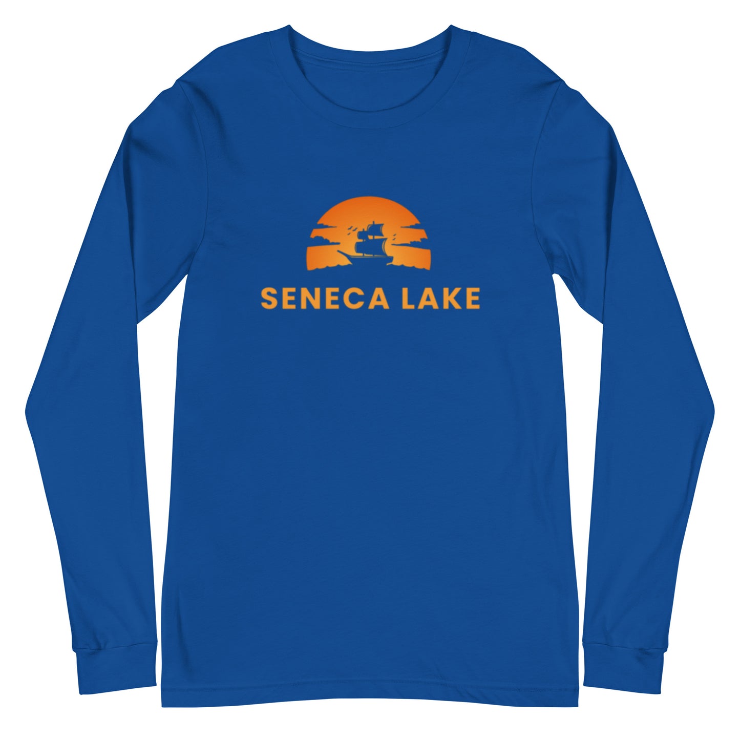 Unisex Long Sleeve Tee - Seneca Lake Blue Sailboat