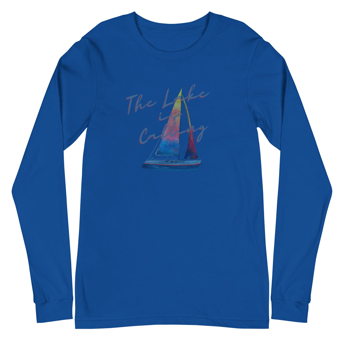 Unisex Long Sleeve Tee - The Lake is Calling Sailboat 2