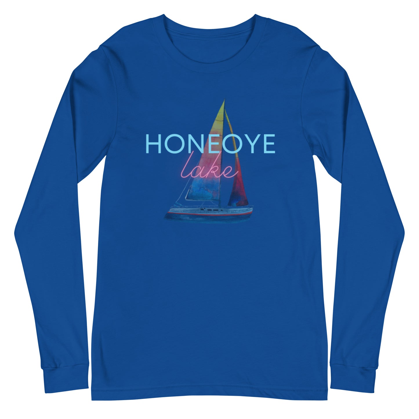 Unisex Long Sleeve Tee - Honeoye Lake Sailboat 2