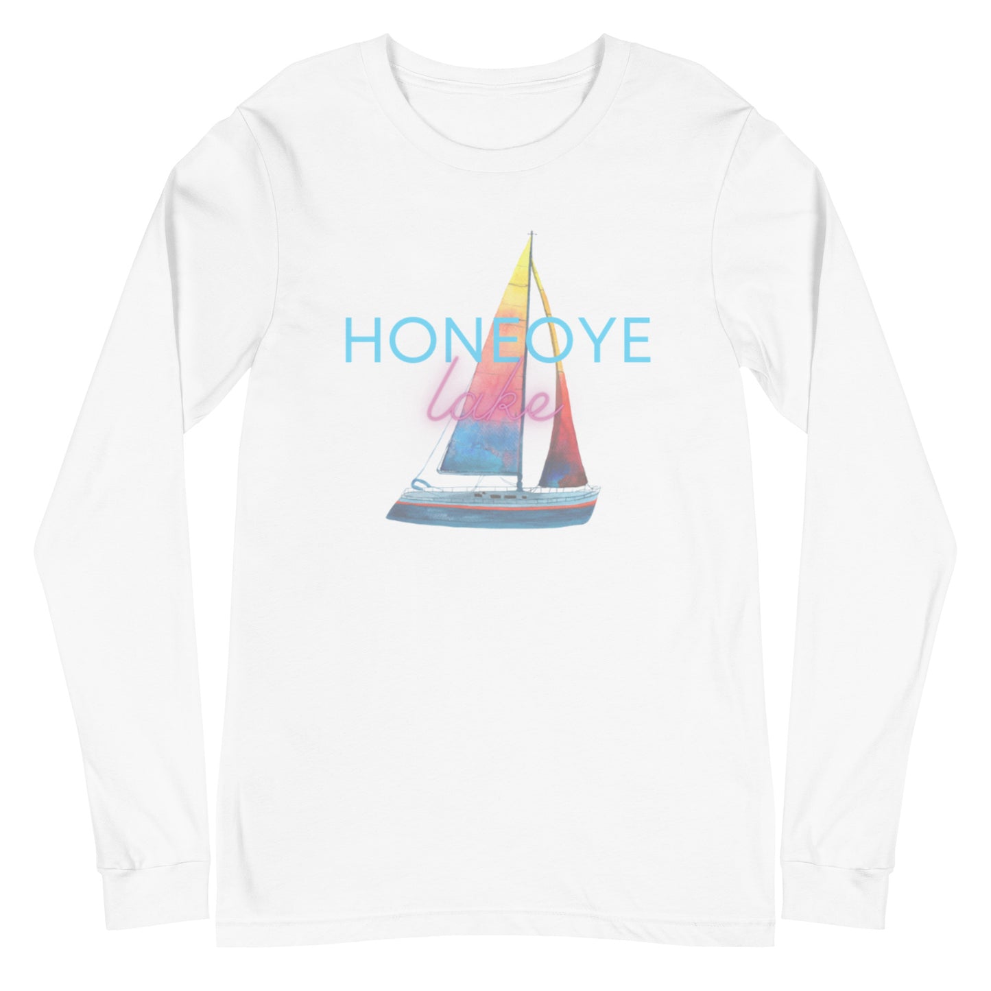 Unisex Long Sleeve Tee - Honeoye Lake Sailboat 2