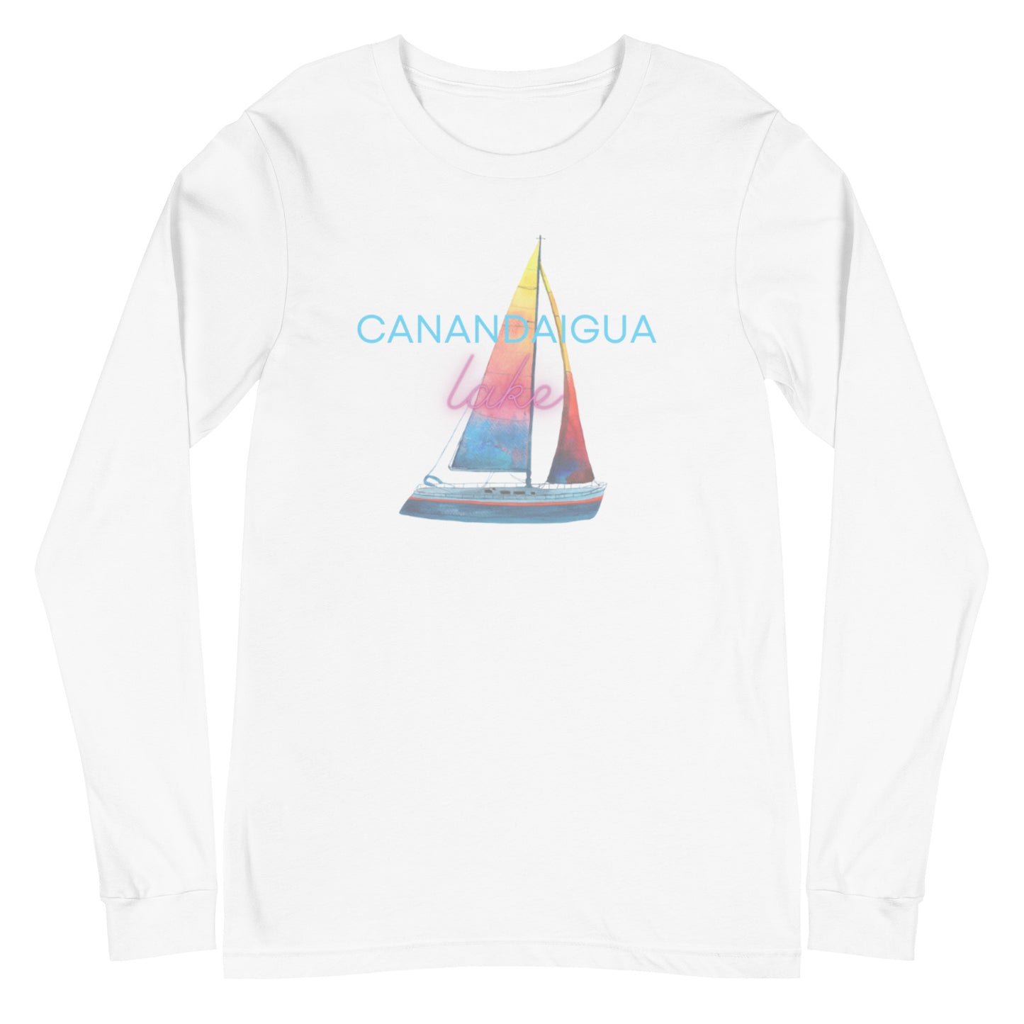 Unisex Long Sleeve Tee - Canandaigua Lake Sailboat 2