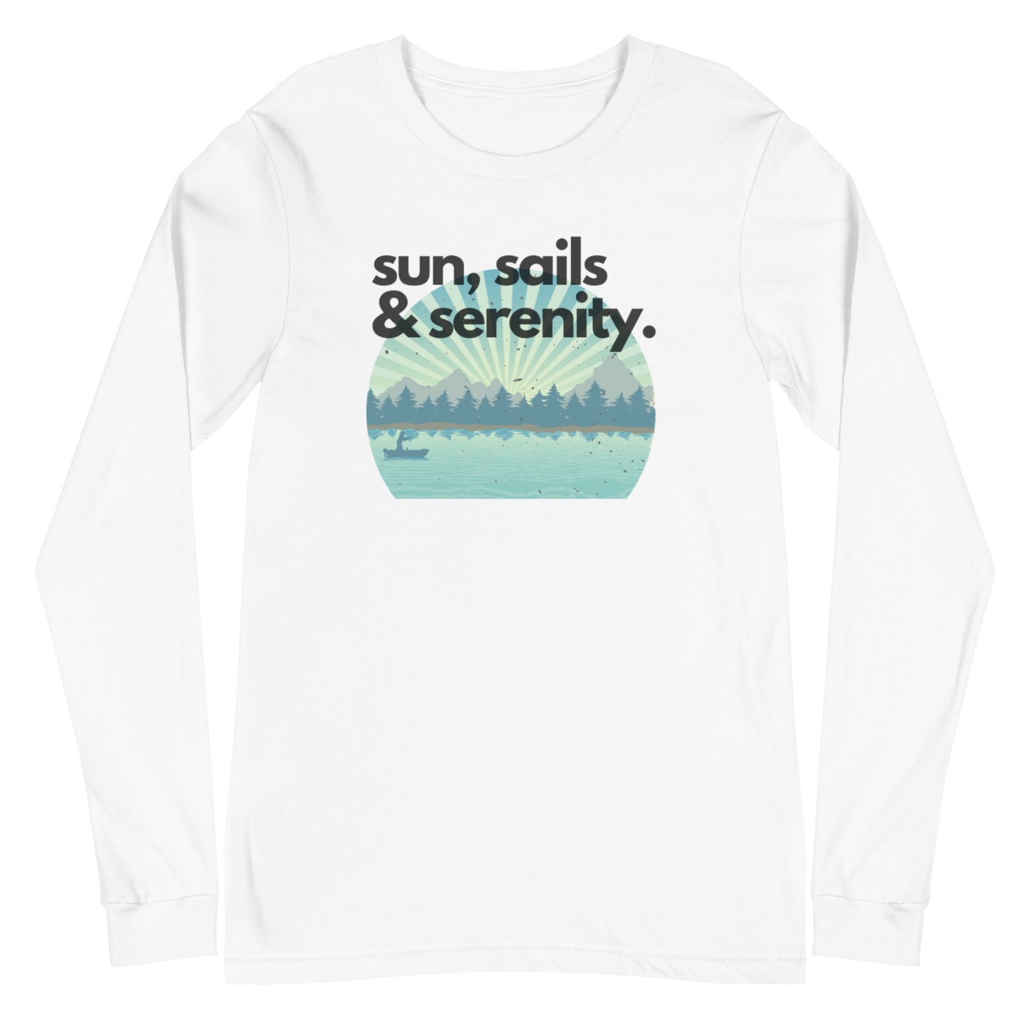 Unisex Long Sleeve Tee - Sun, Sails & Serenity