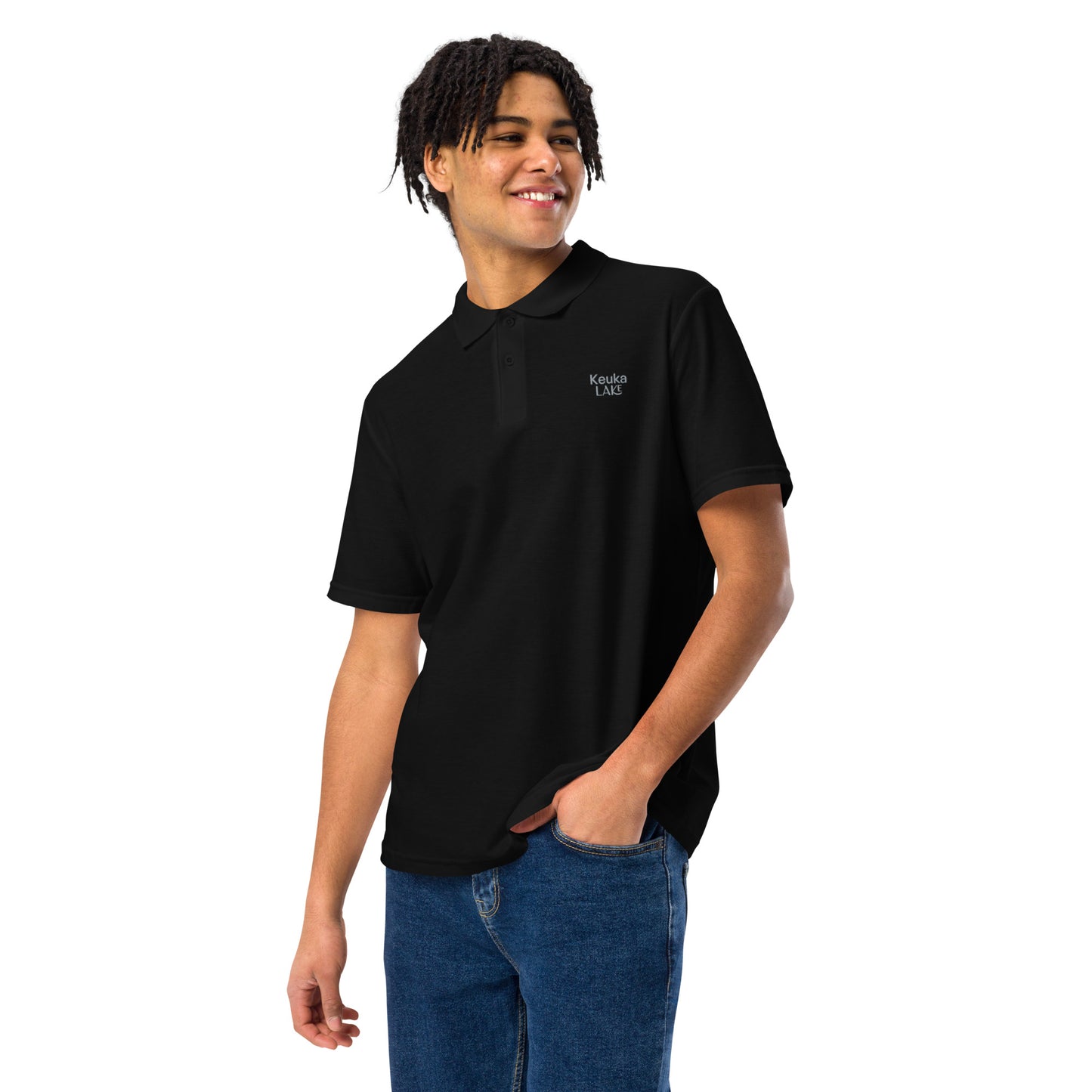 Unisex pique polo shirt - Keuka Lake embroider