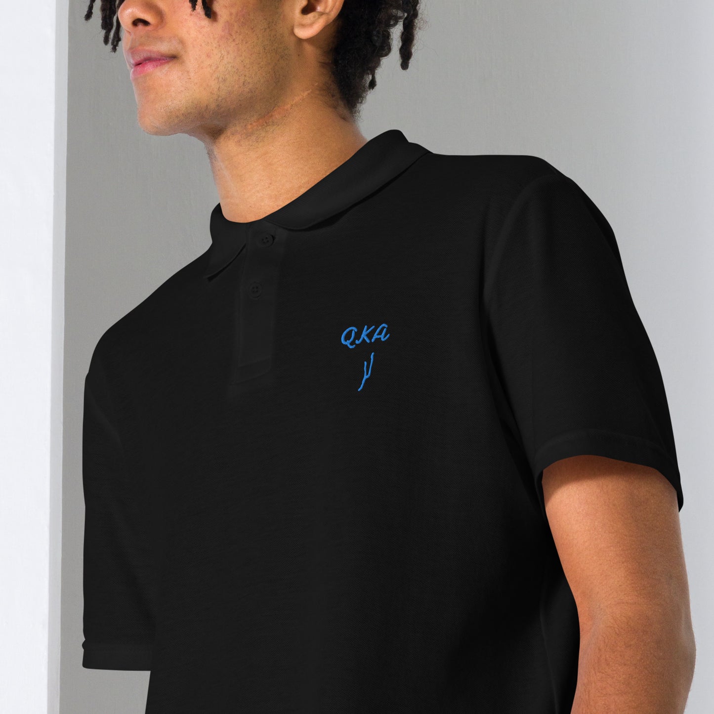 Unisex polo shirt - QKA w lake embroider