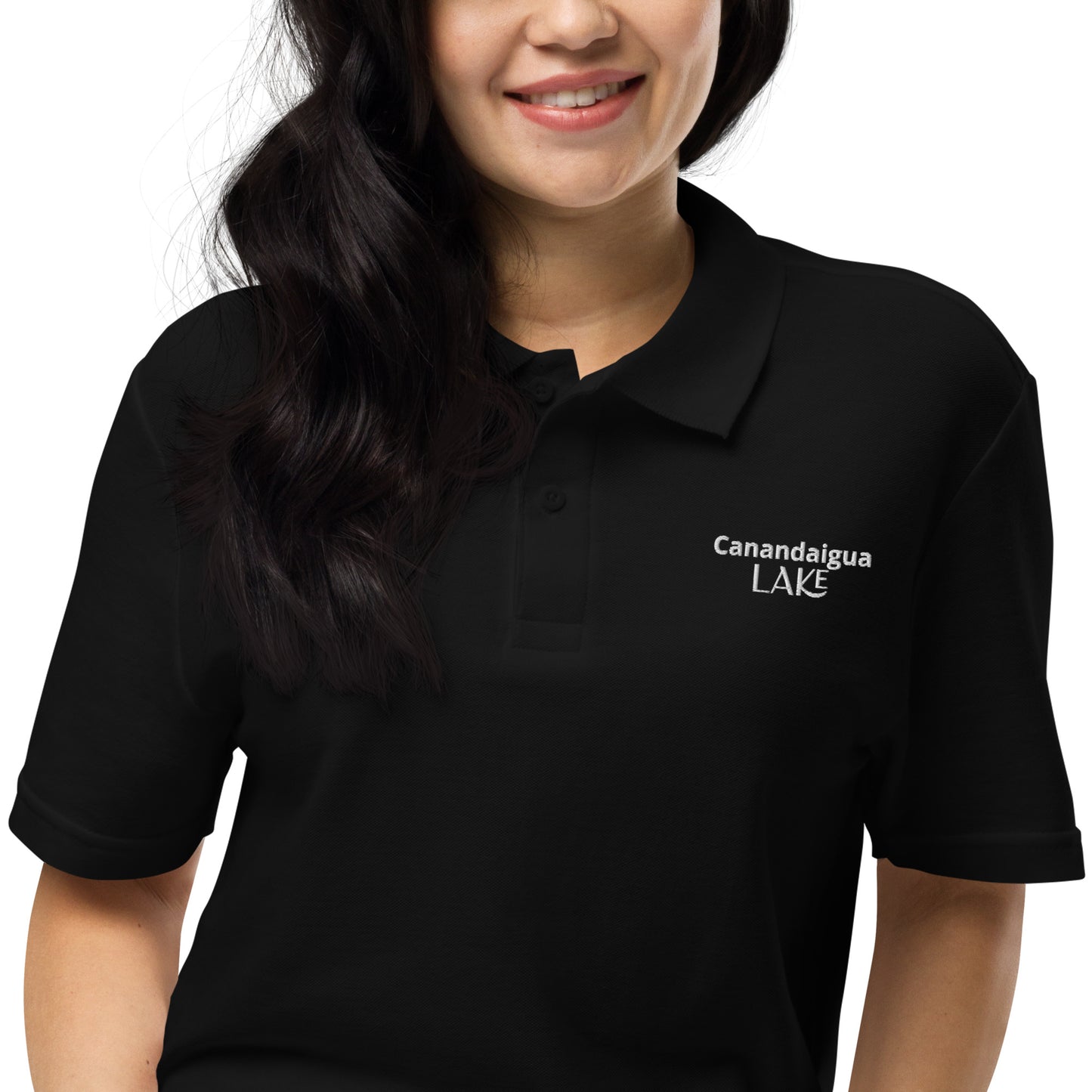 Unisex pique polo shirt - Canandaigua Lake embroider