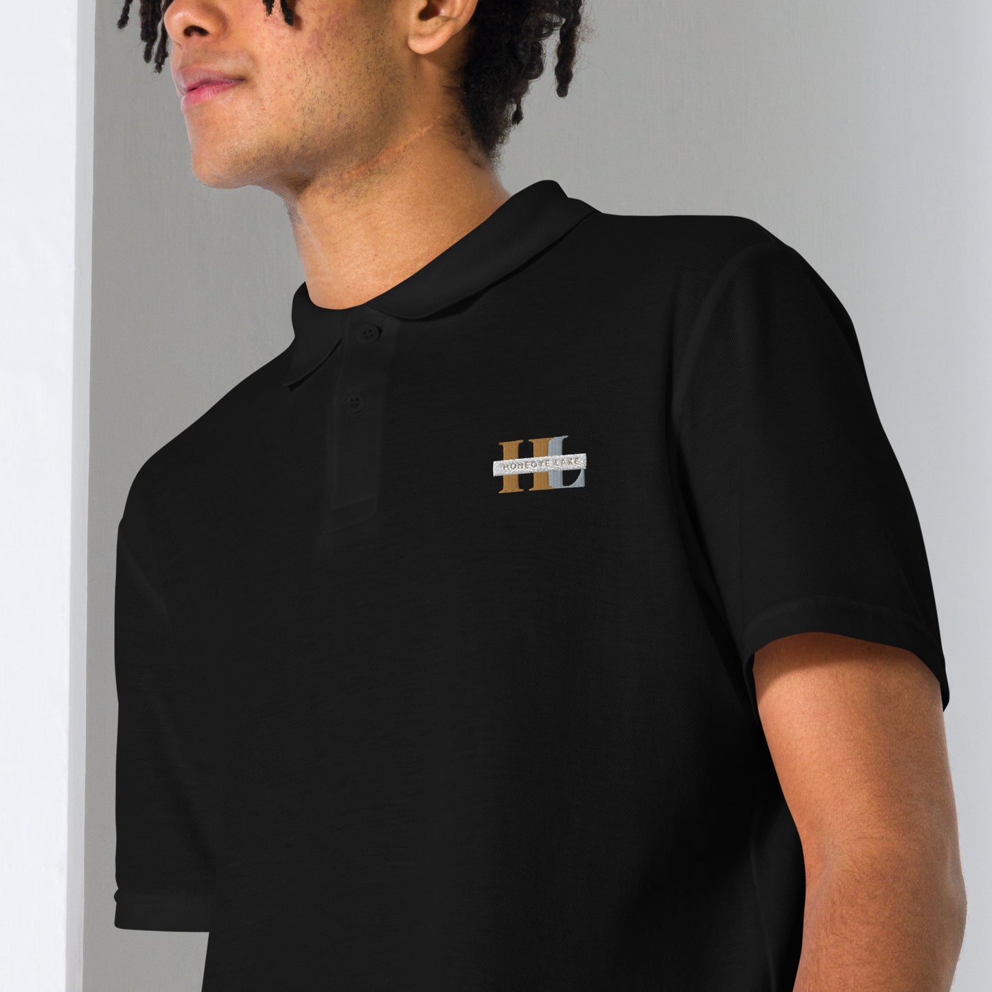 Unisex pique polo shirt - Honeoye Lake monogram style 2