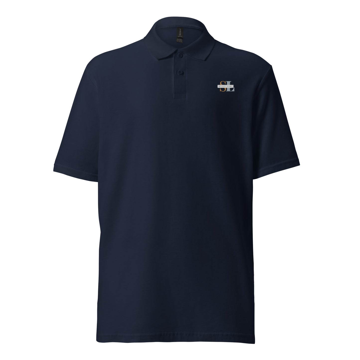 Unisex pique polo shirt - Seneca Lake monogram style 2