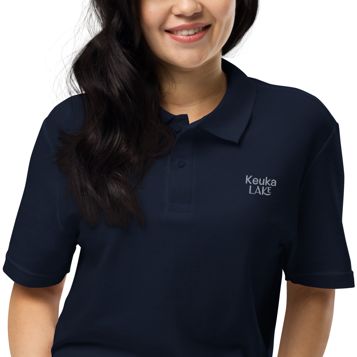 Unisex pique polo shirt - Keuka Lake embroider