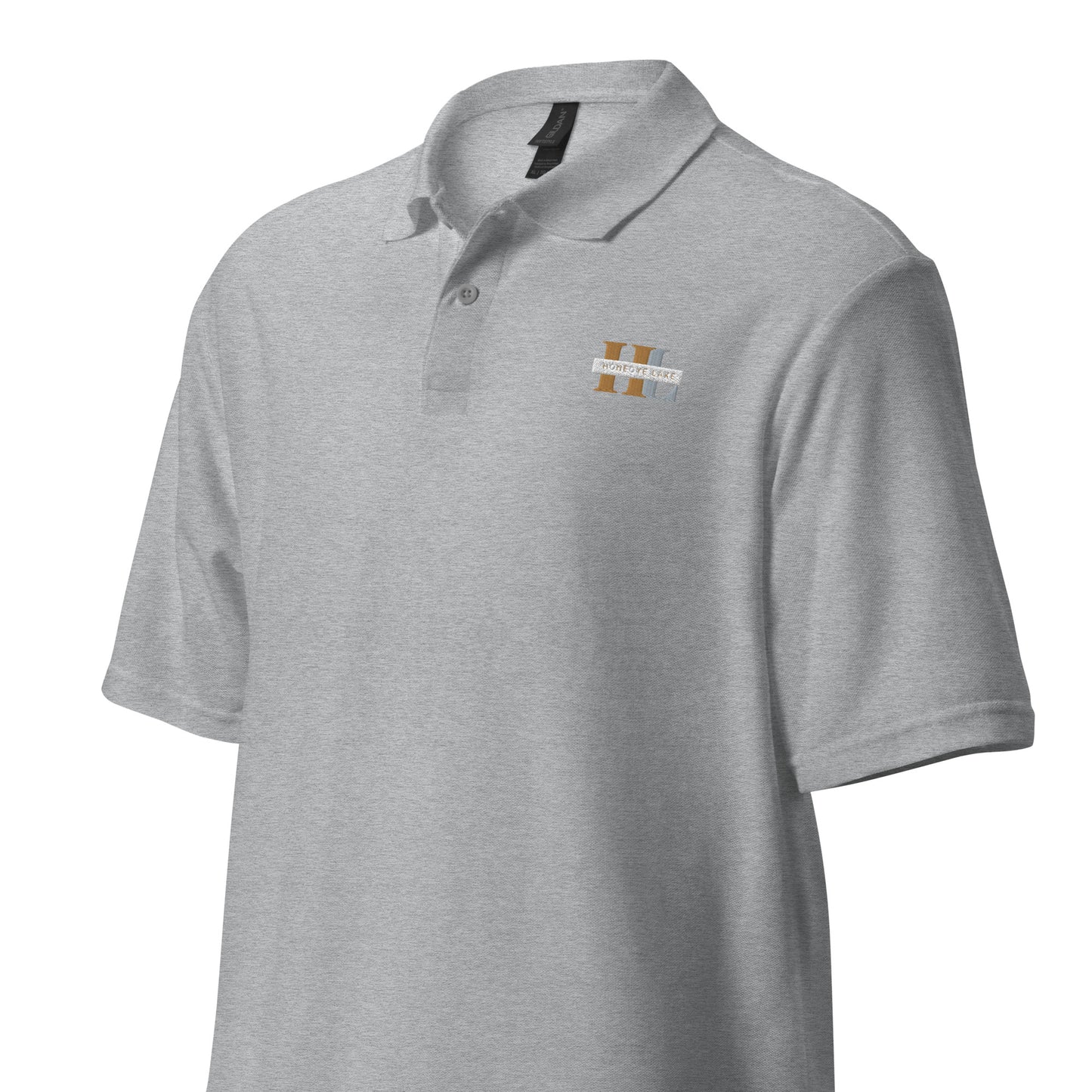 Unisex pique polo shirt - Honeoye Lake monogram style 2