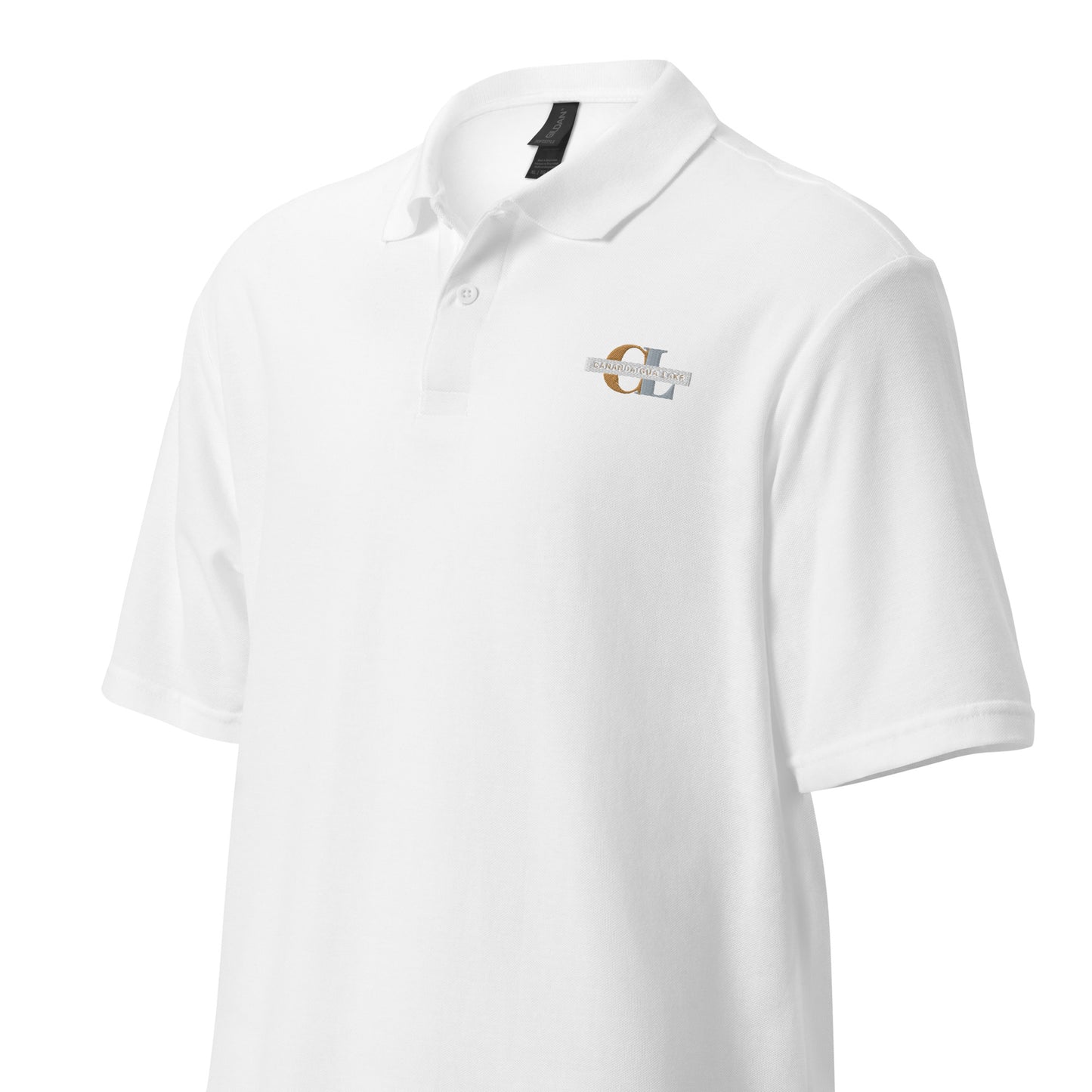 Unisex pique polo shirt - Canandaigua Lake monogram style 2