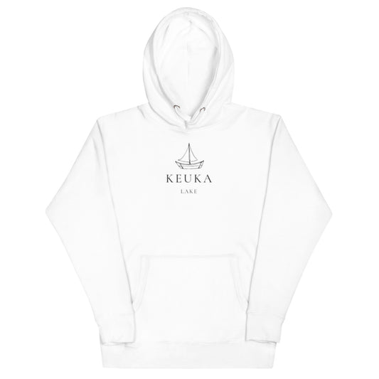 Unisex Hoodie - Keuka Lake Simple Sailboat