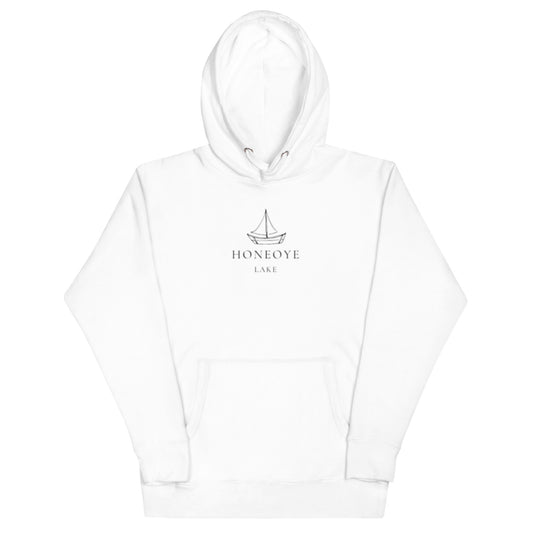 Unisex Hoodie - Honeoye Lake Simple Sailboat