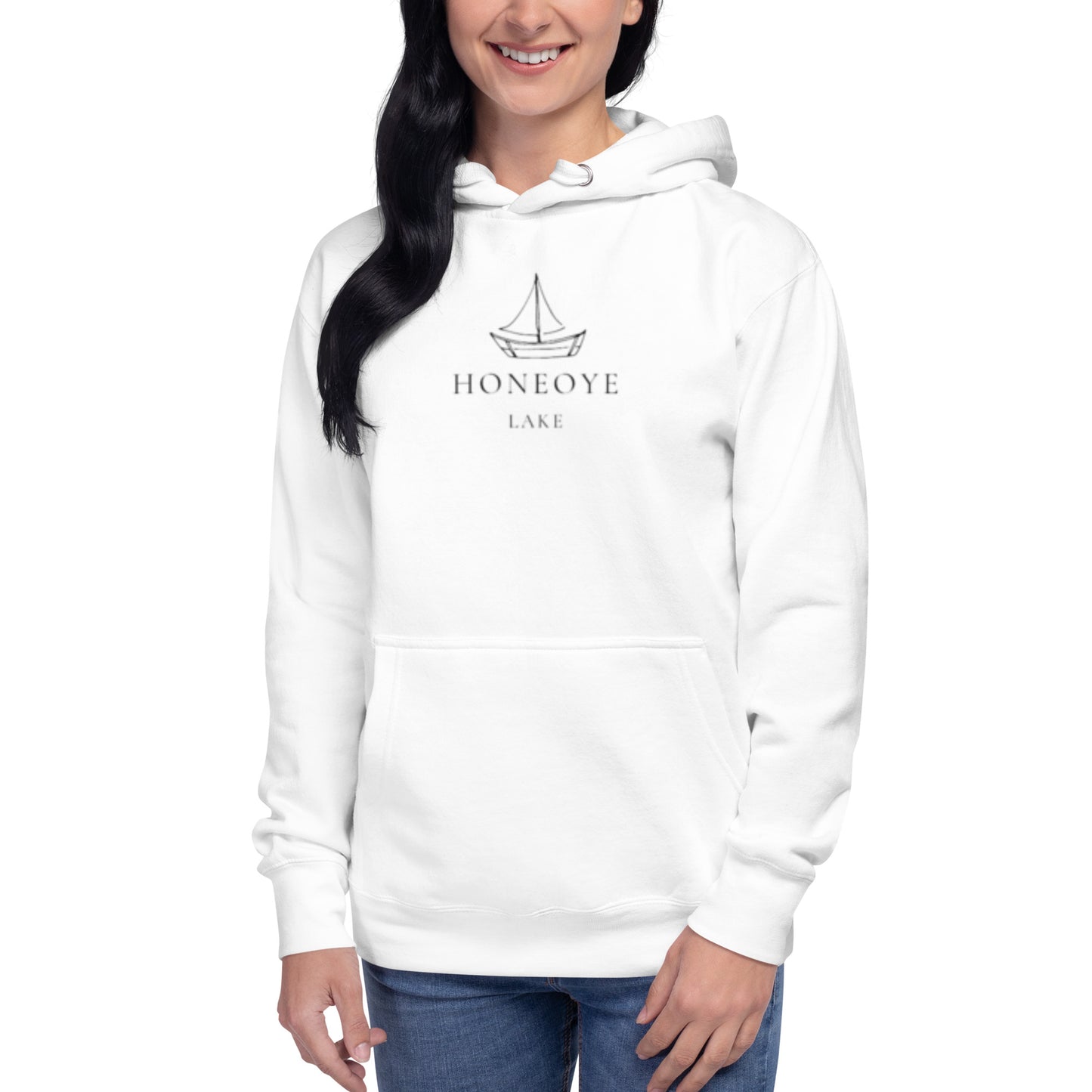 Unisex Hoodie - Honeoye Lake Simple Sailboat