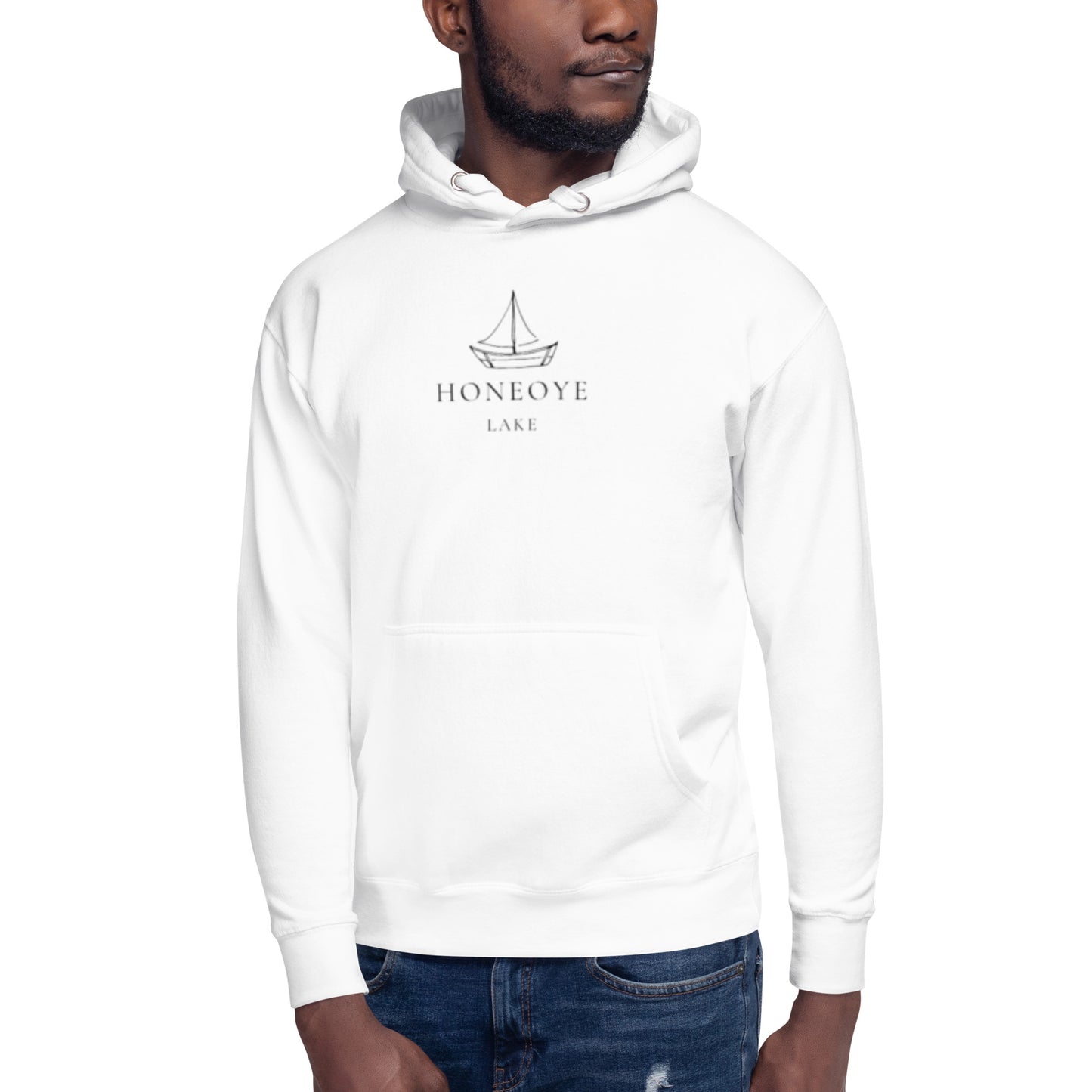 Unisex Hoodie - Honeoye Lake Simple Sailboat