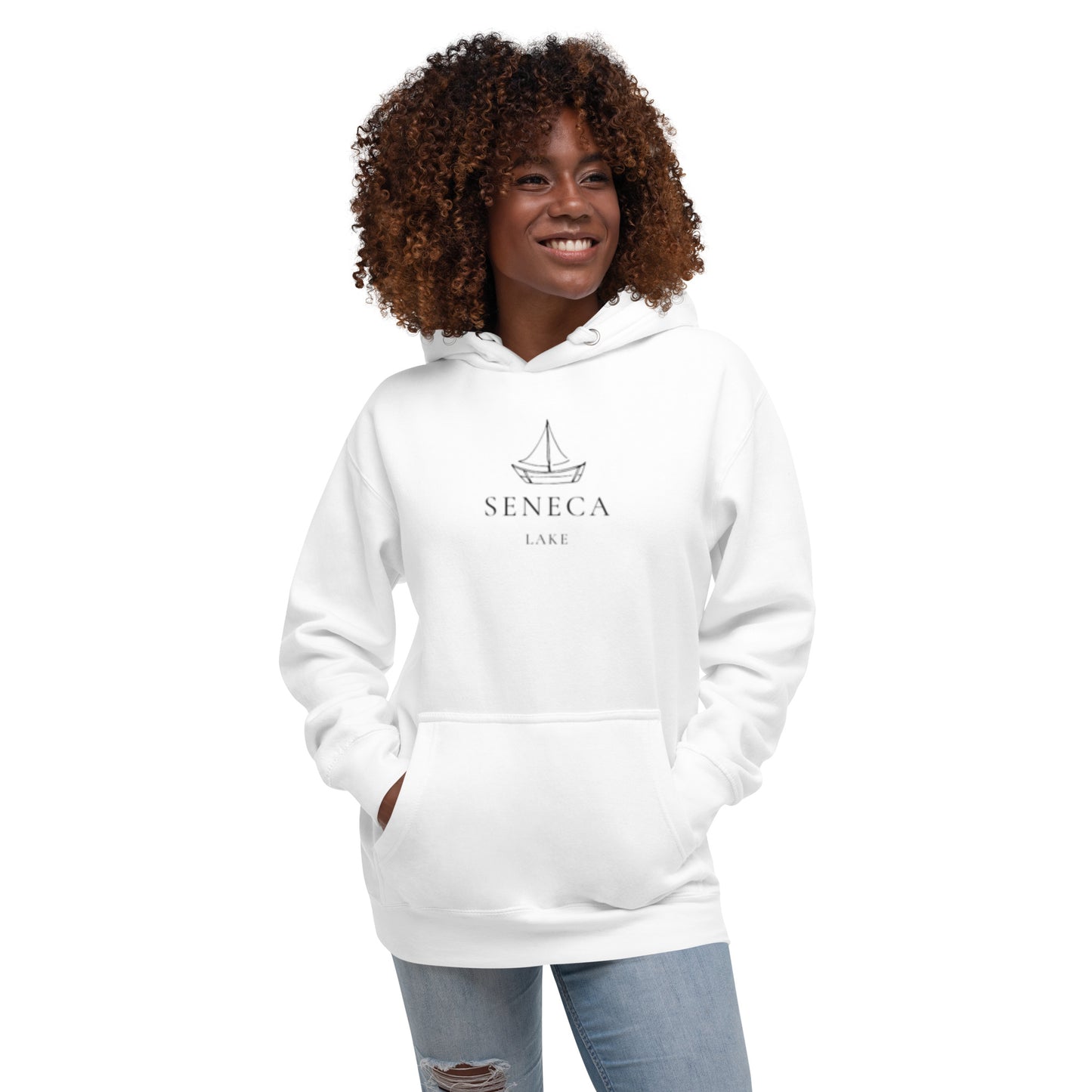 Unisex Hoodie - Seneca Lake Simple Sailboat