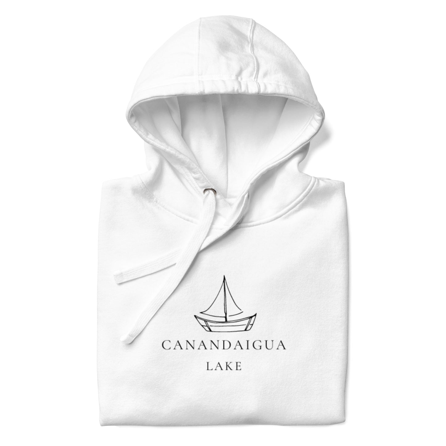 Unisex Hoodie - Canandaigua Lake Simple Sailboat