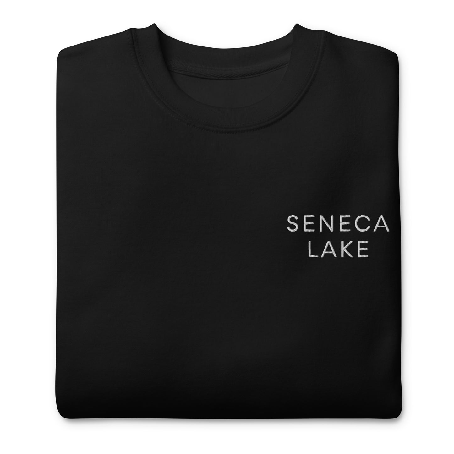 Unisex Premium Crewneck Sweatshirt - Seneca Lake Embroidered