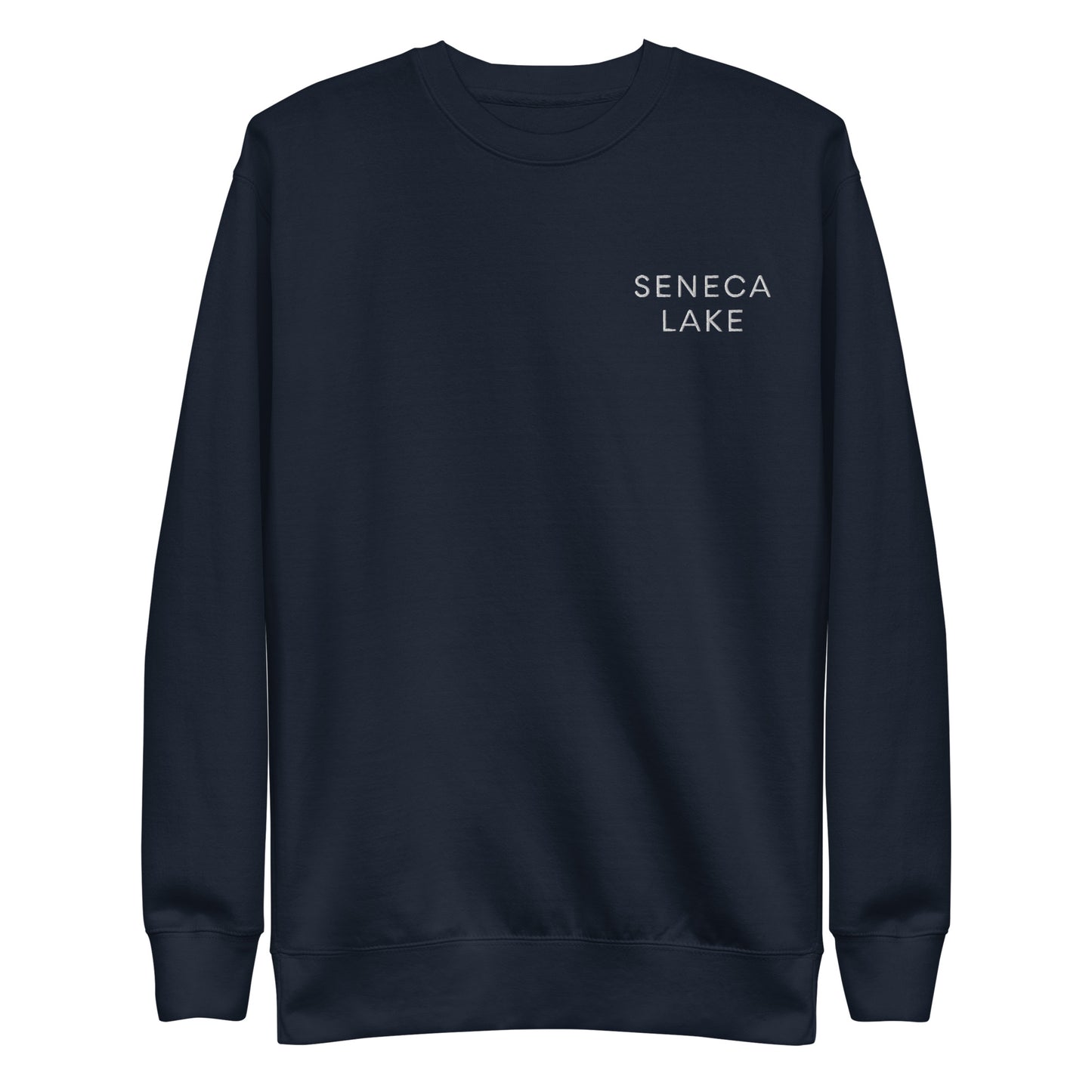 Unisex Premium Crewneck Sweatshirt - Seneca Lake Embroidered