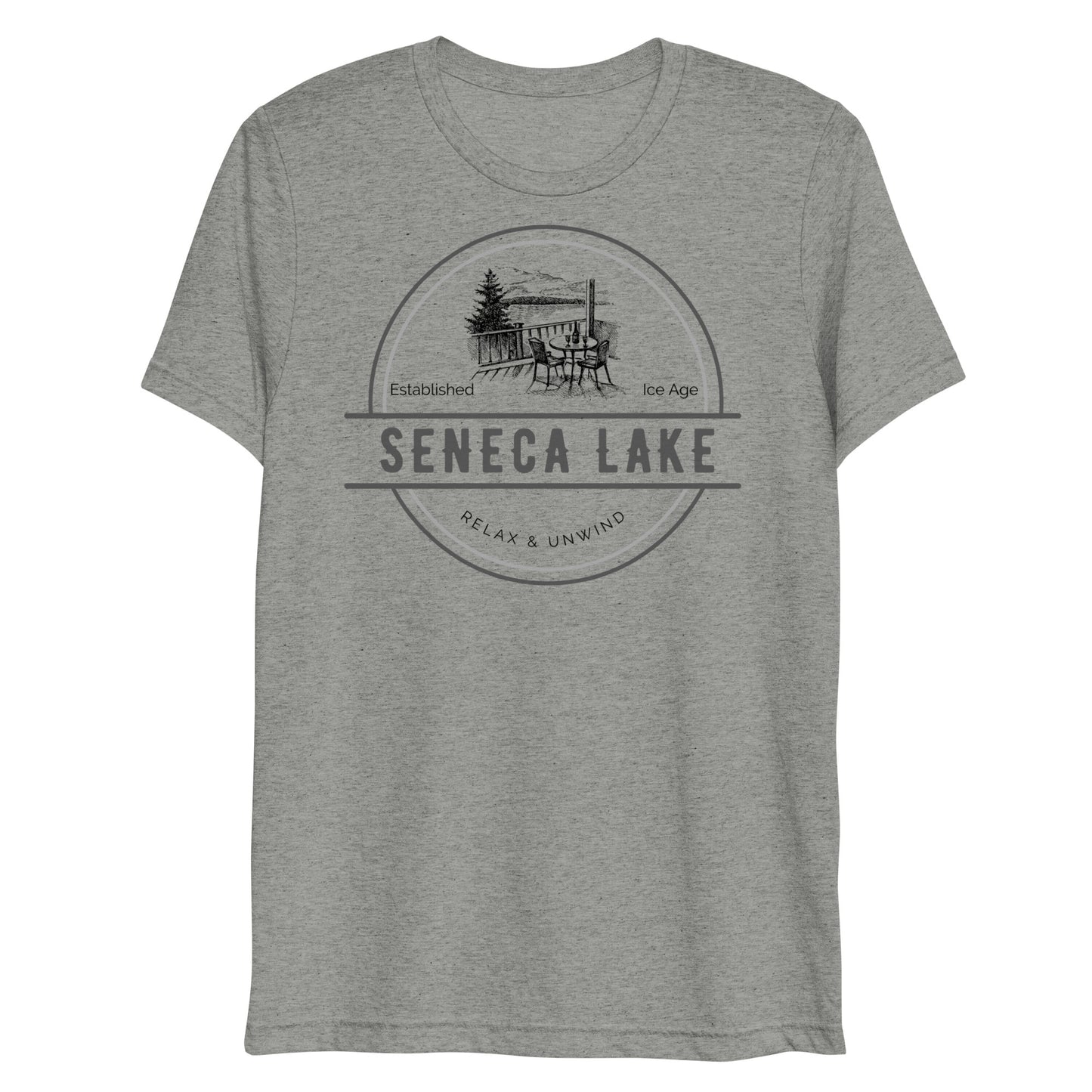 Short sleeve t-shirt - Seneca Lake View from a Deck