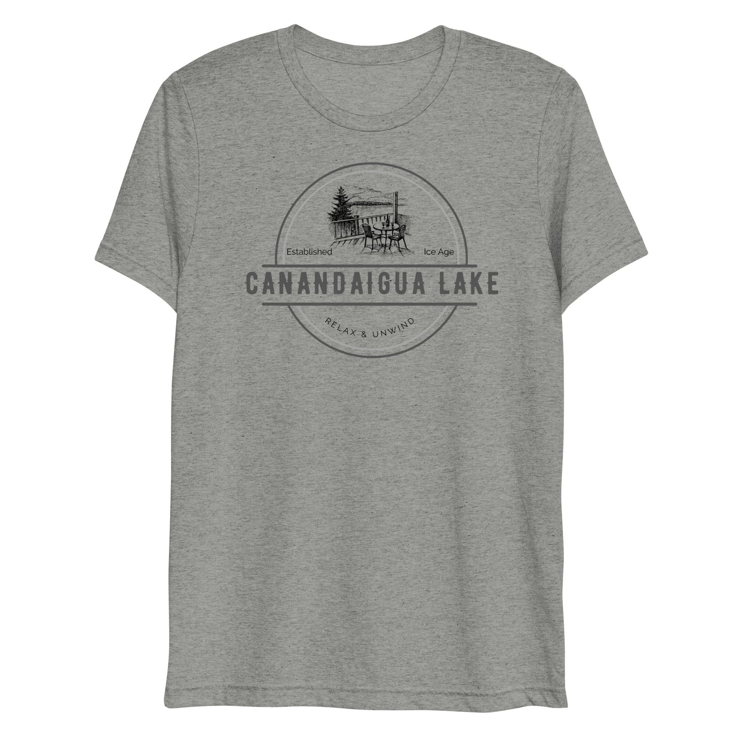 Short sleeve t-shirt - Canandaigua view from a deck