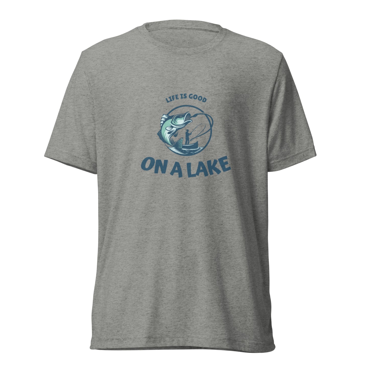 Short sleeve t-shirt - Life is Good On A Lake fisherman