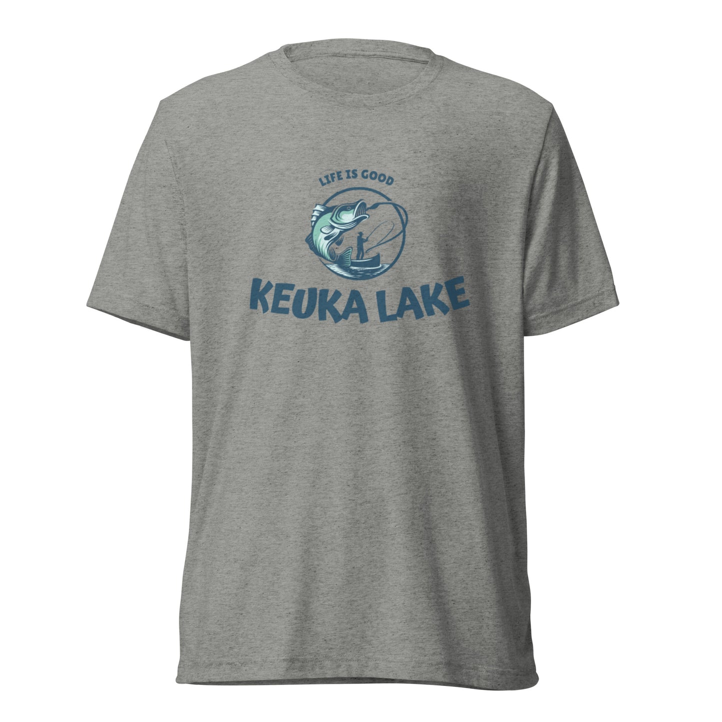 Short sleeve t-shirt - Keuka Lake Life is Good Fisherman